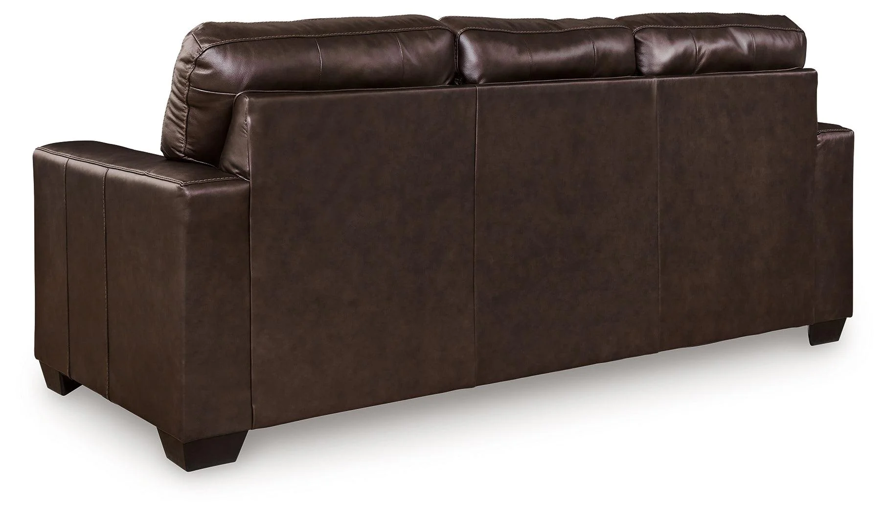 Santorine Dark Brown Leather Queen Sofa Sleeper - Image 5