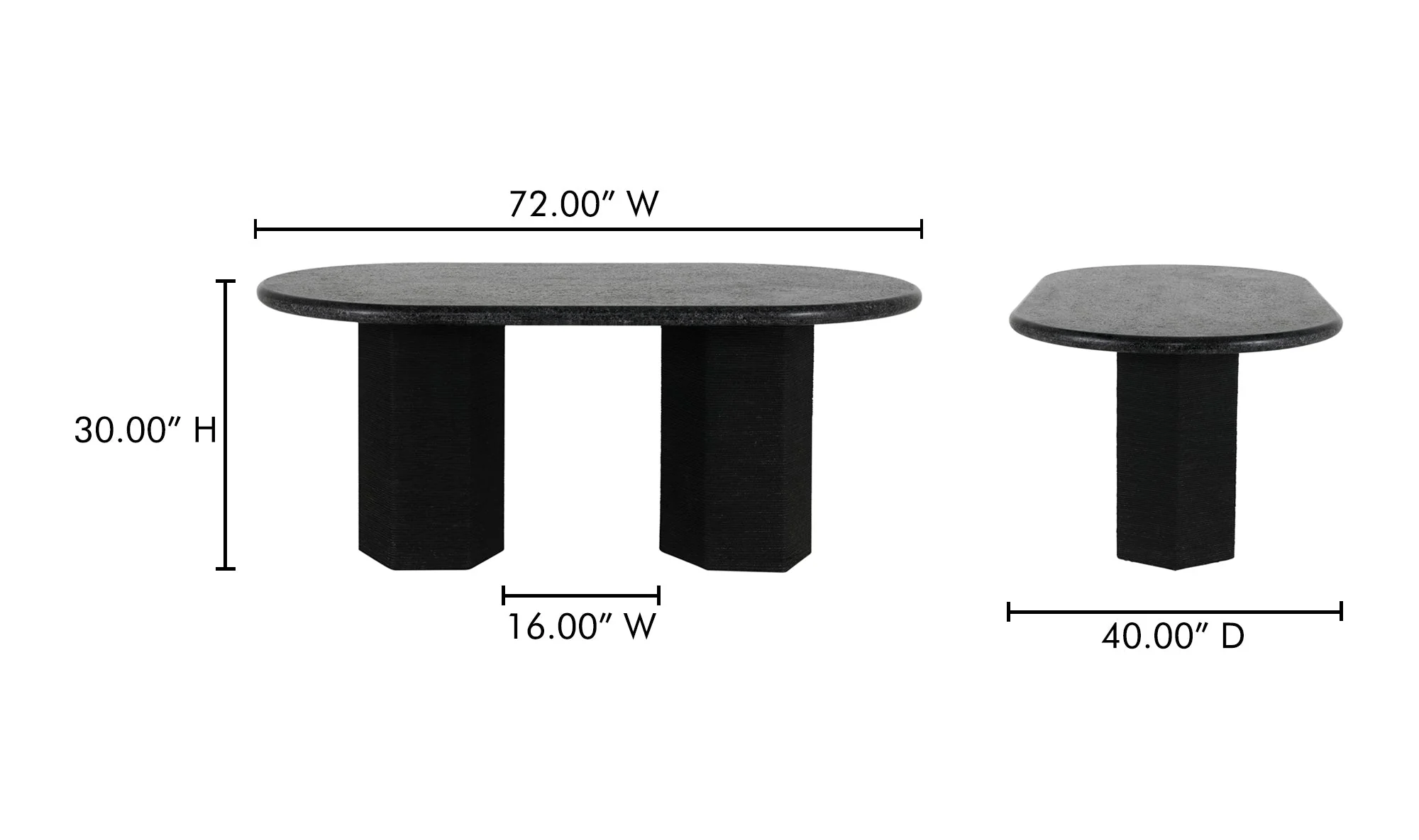 Sartoria Dining Table Black Granite - Image 14