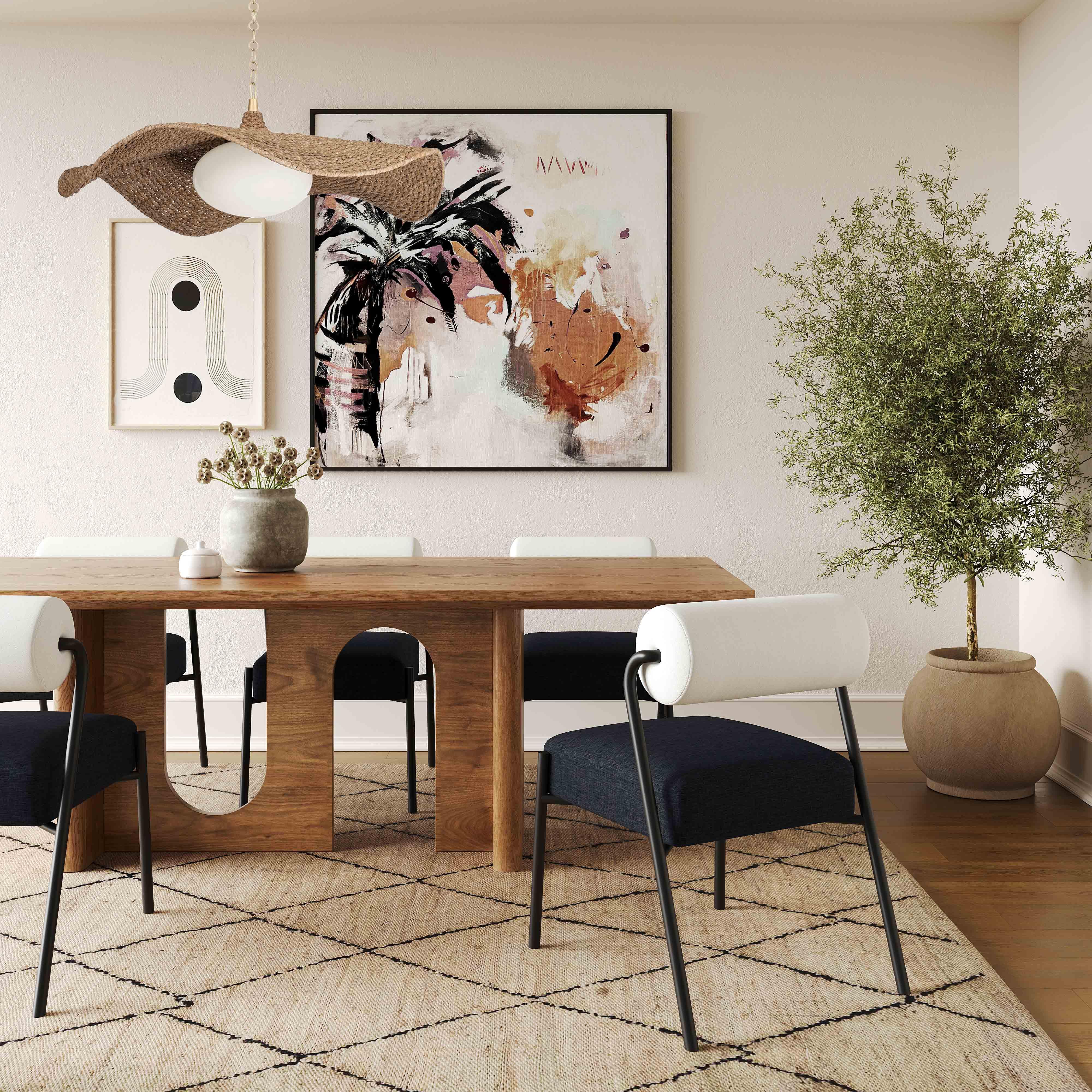Satra Walnut Rectangular 92" Dining Table - Image 3