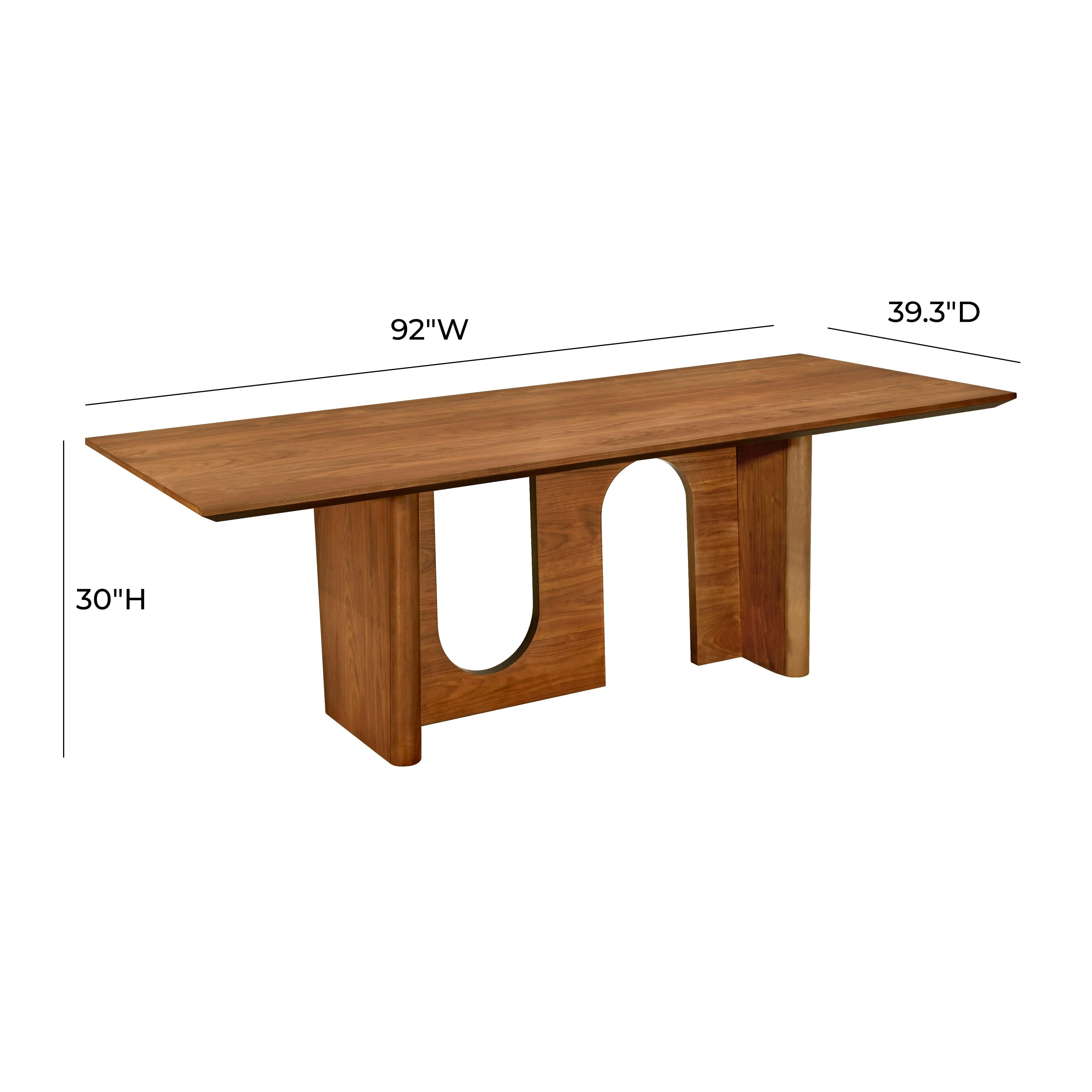 Satra Walnut Rectangular 92" Dining Table - Image 6