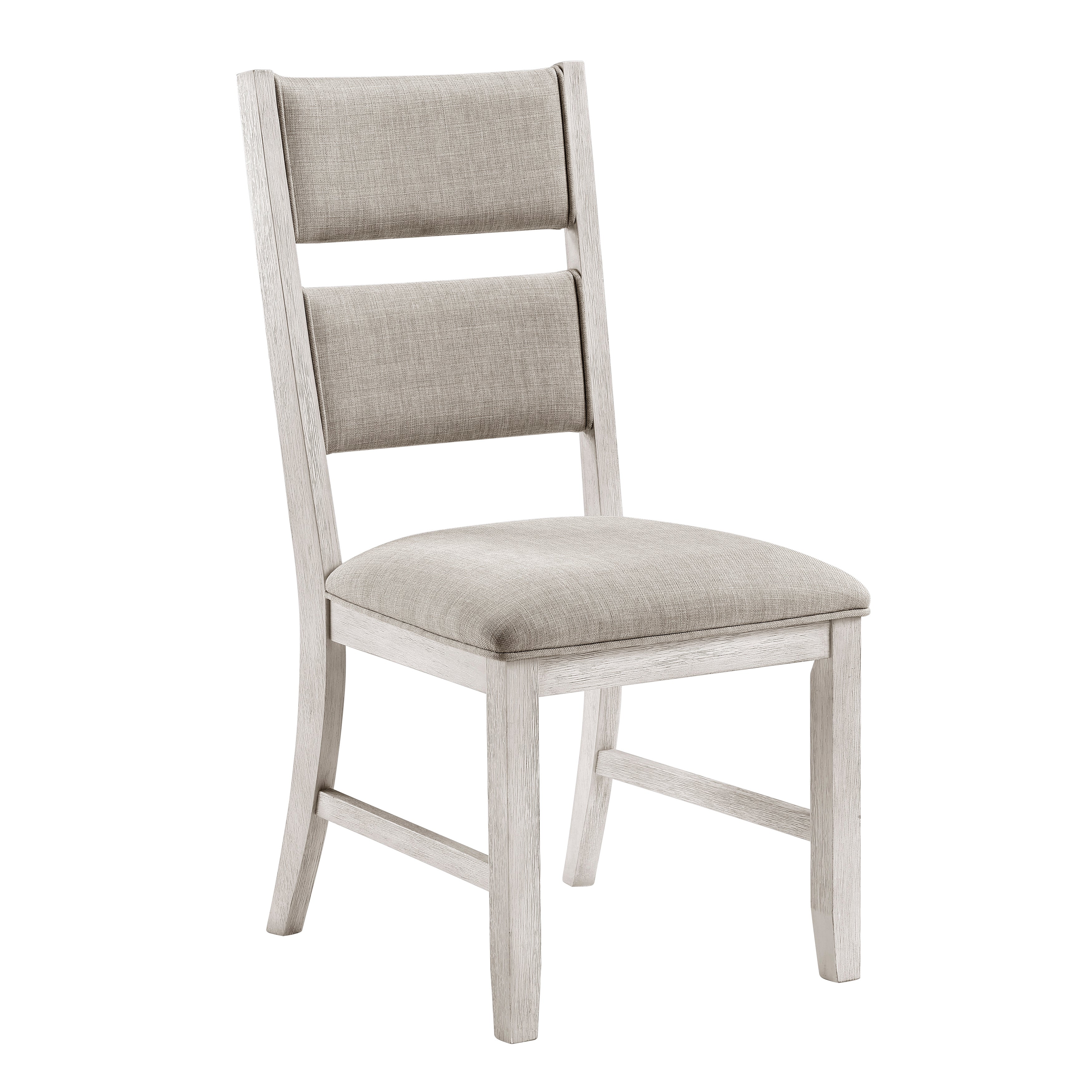 Savile Antique White/Light Gray 6-Piece Dining Set - Image 7