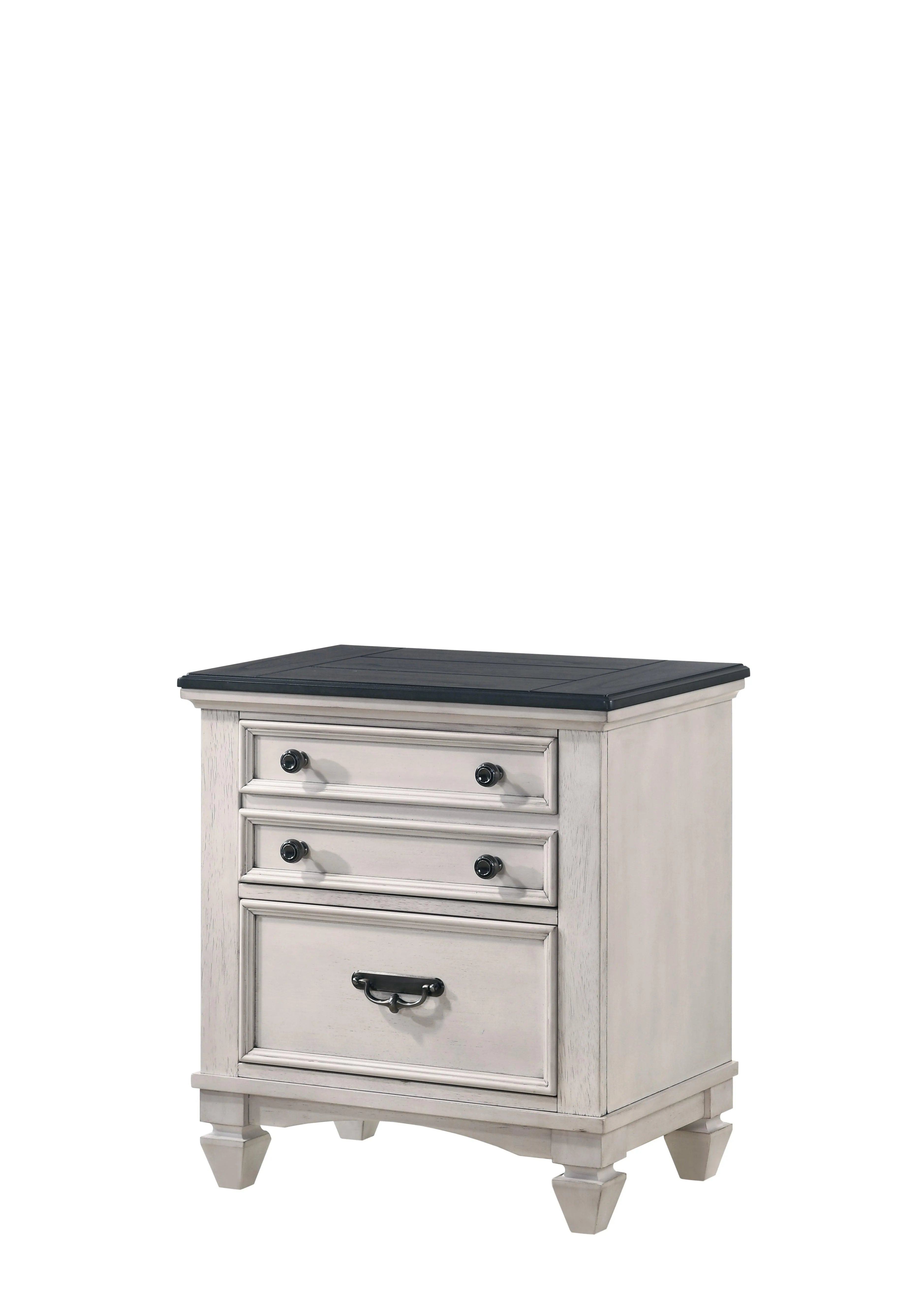 Sawyer Antique White and Brown Panel Bedroom Set - Image 4