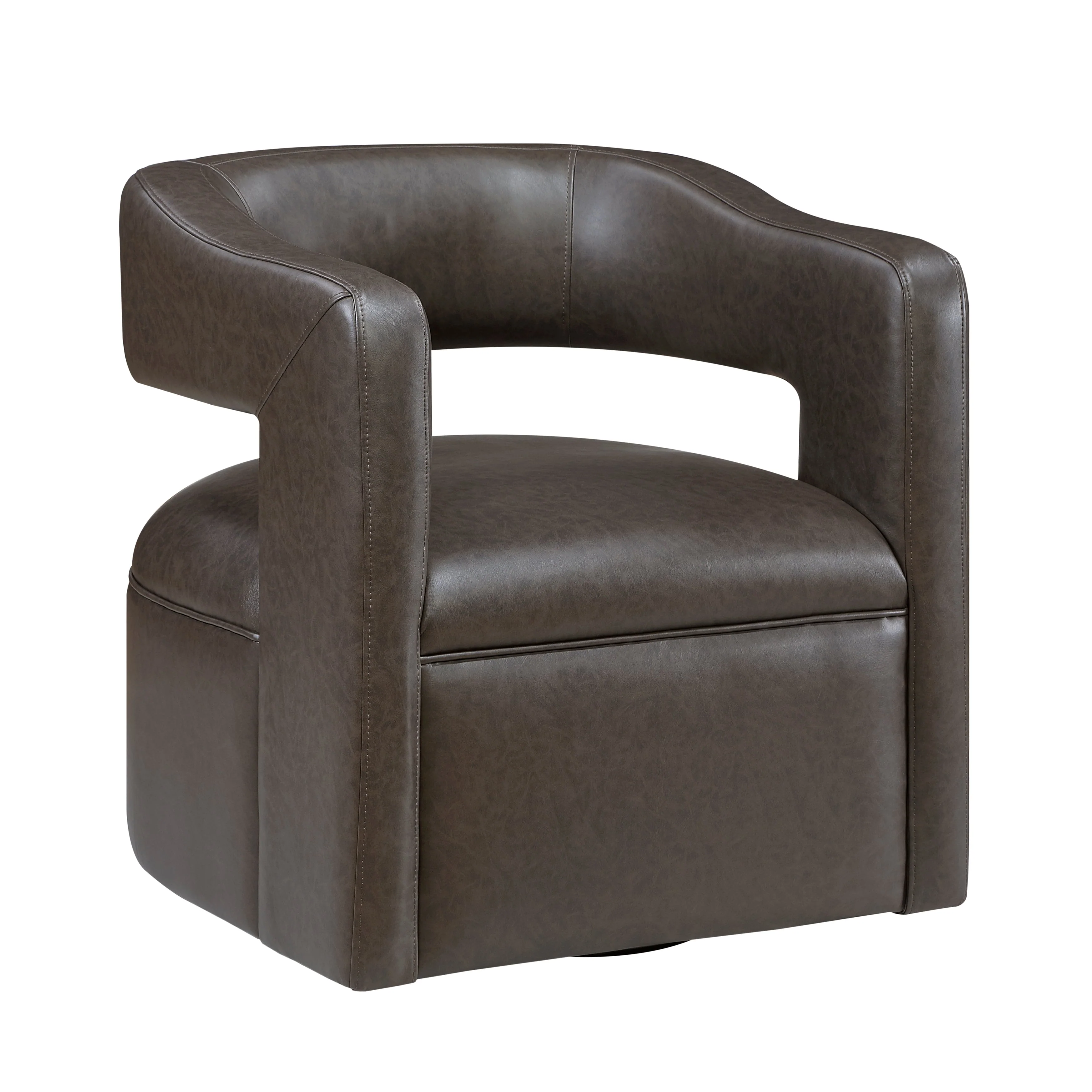 Sawyer Dark Coffee Swivel Chair - Image 2