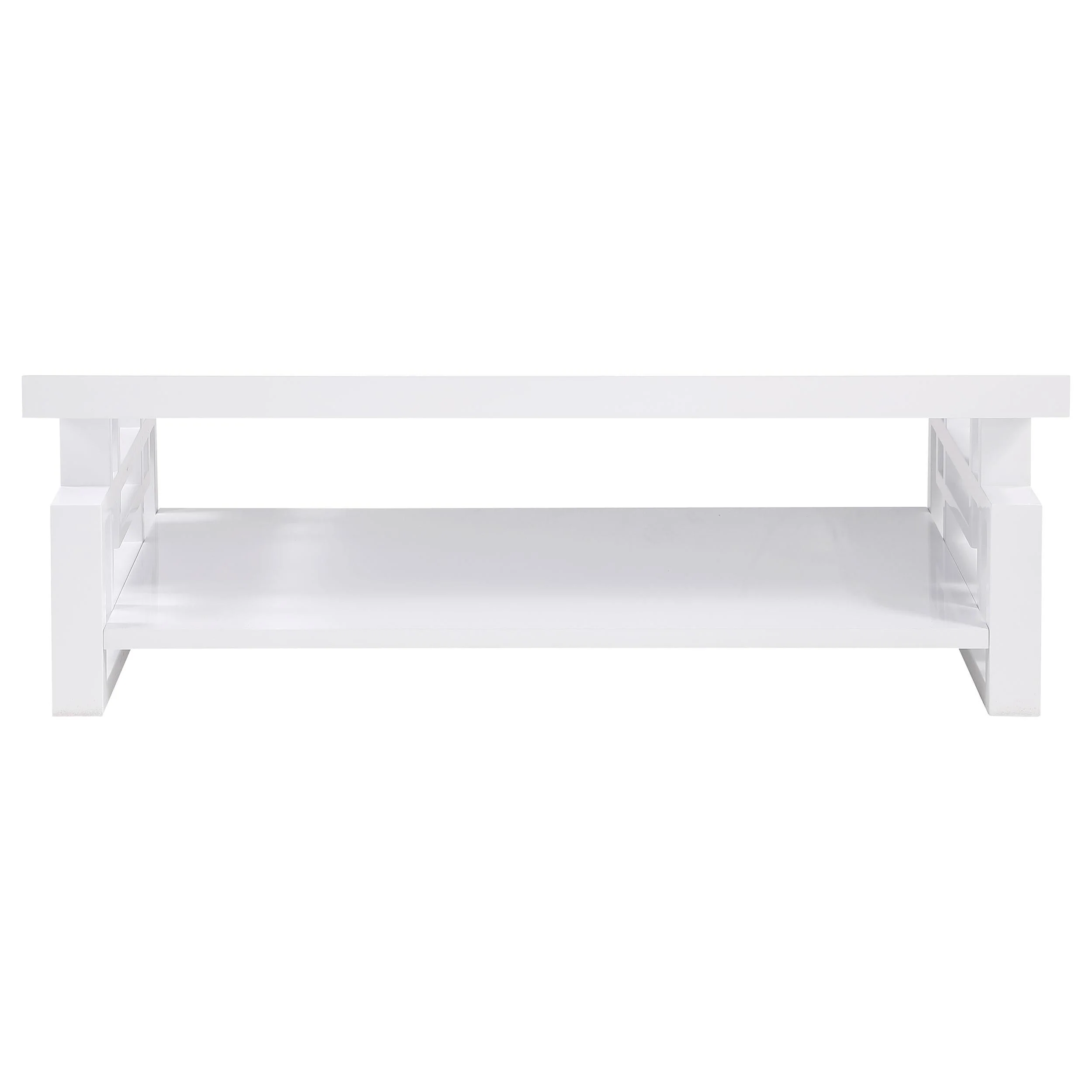 Schmitt White 2-Piece High Gloss Coffee and End Table Set - Image 4