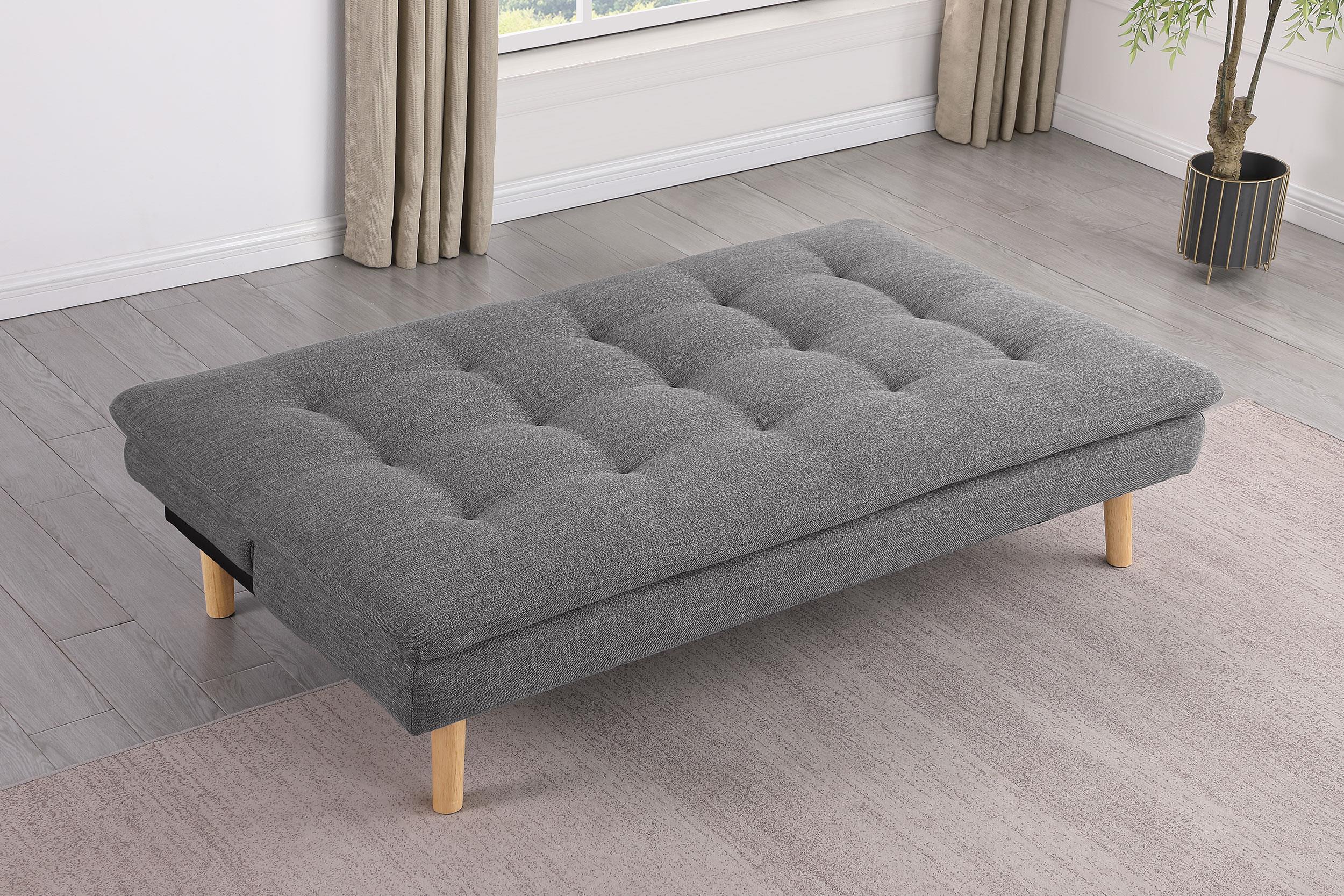Scout Upholstered Tufted Convertible Sofa Bed Grey - Image 2