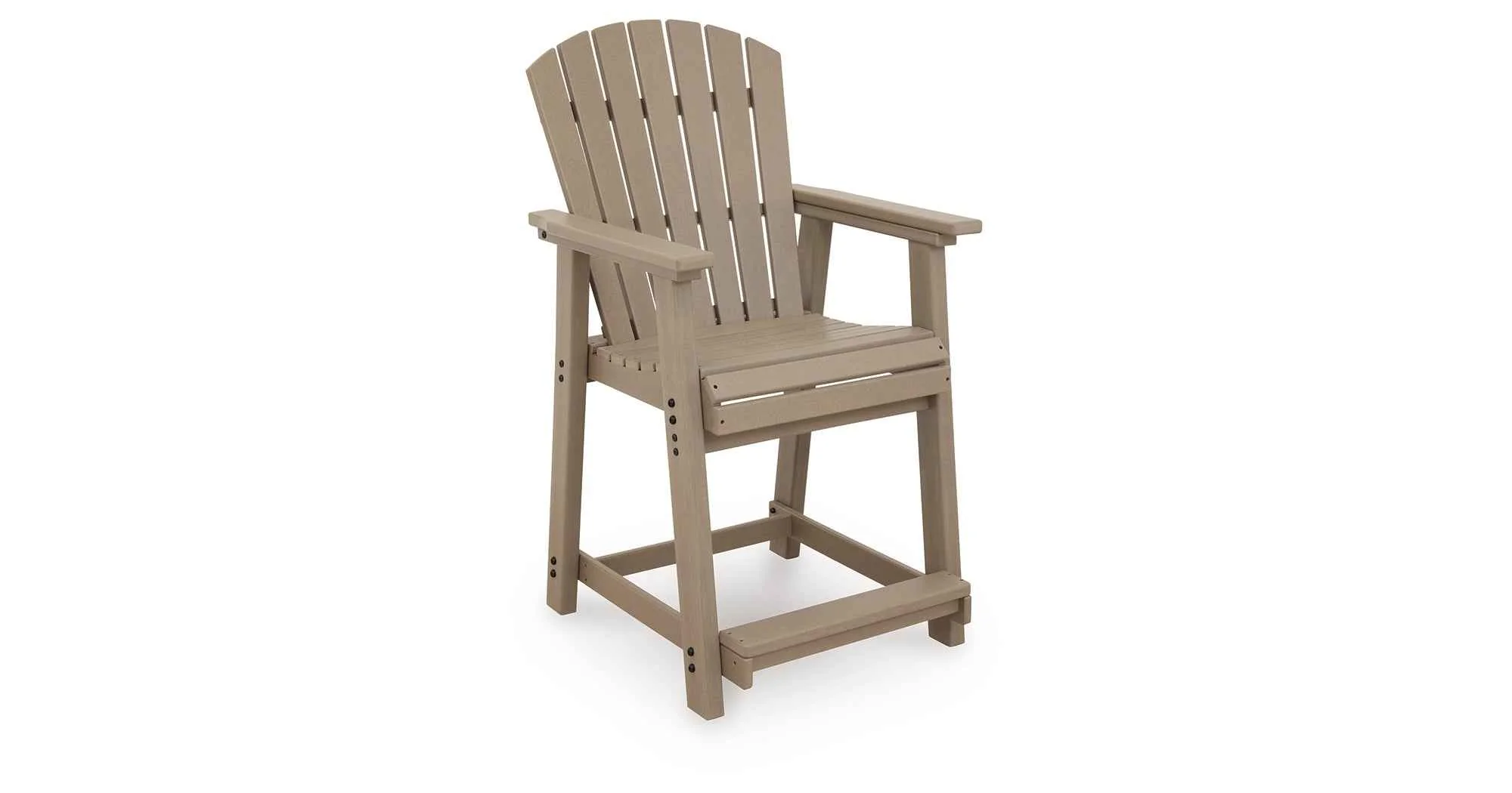 Seacliff Beach Medium Brown Outdoor Counter Height Bar Stool (Set of 2) - Image 9