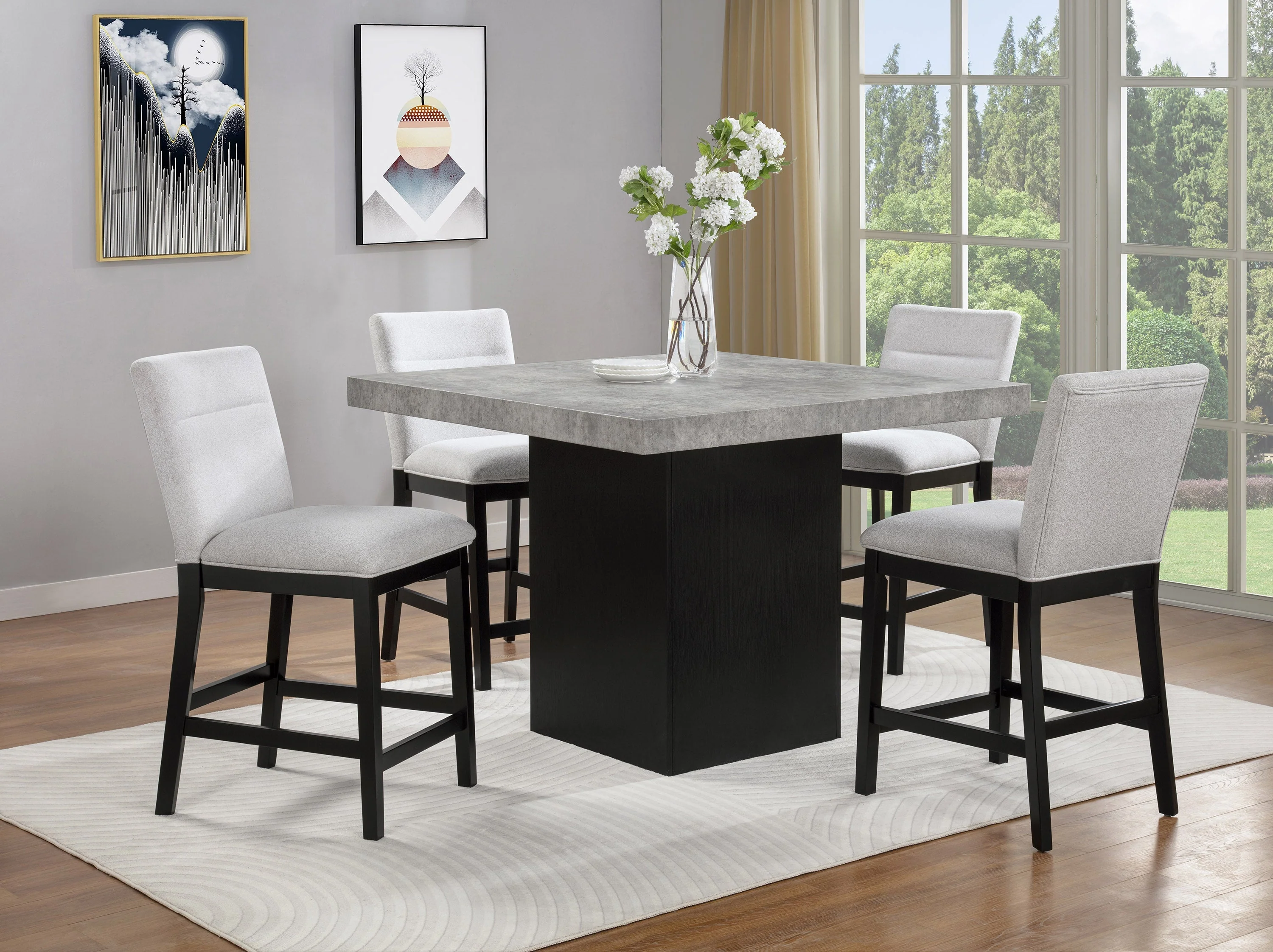 Sebastian Black/Gray Counter Height Dining Set - Image 2