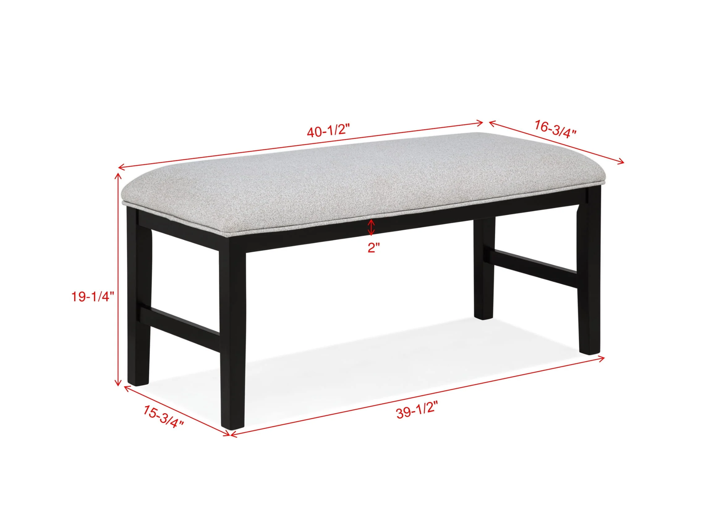 Sebastian Dove Dining Bench - Image 3