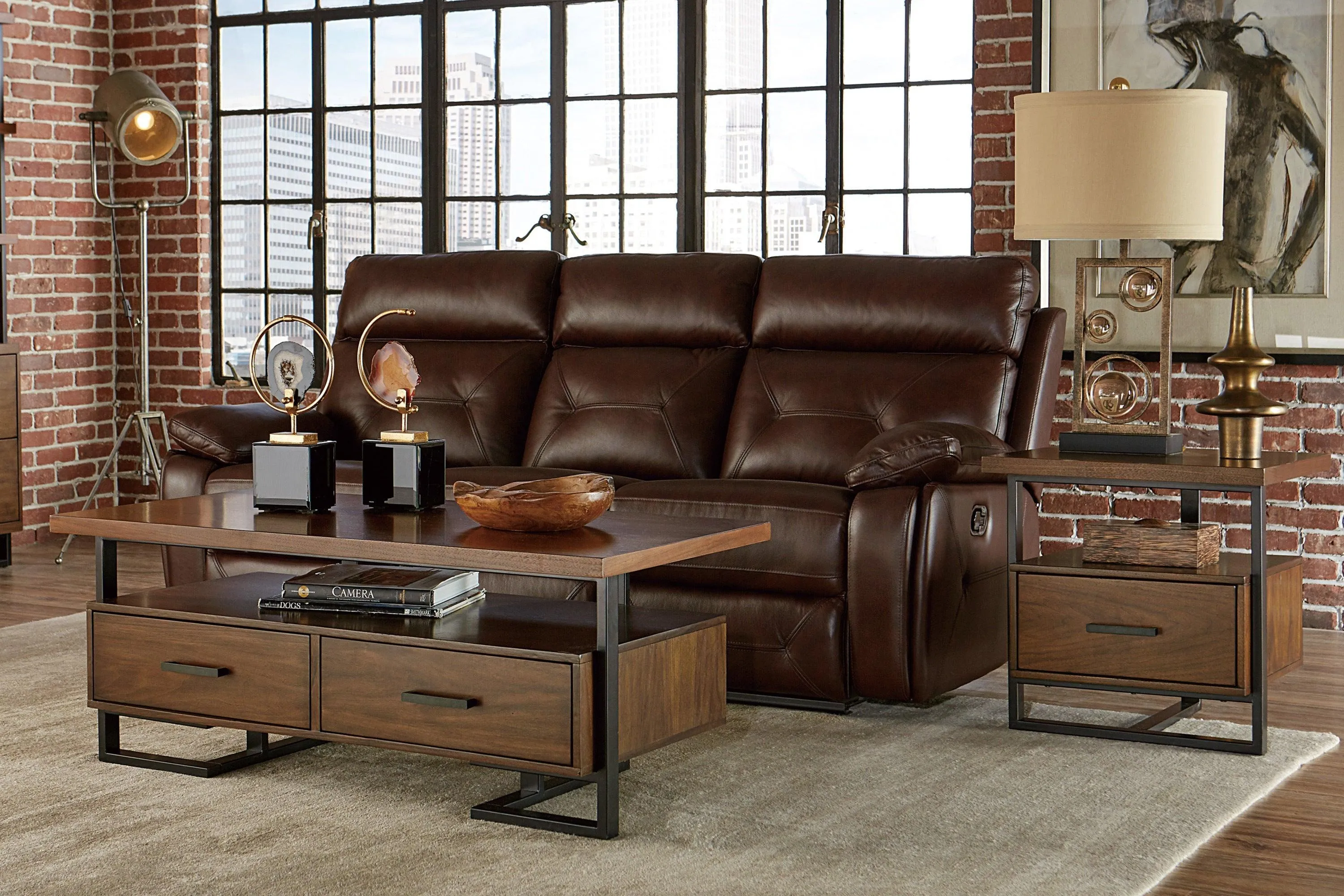 Sedley Walnut/Rustic Black Cocktail Table - Image 2