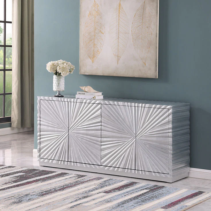 Selene Silver Leaf Console Table - Image 4