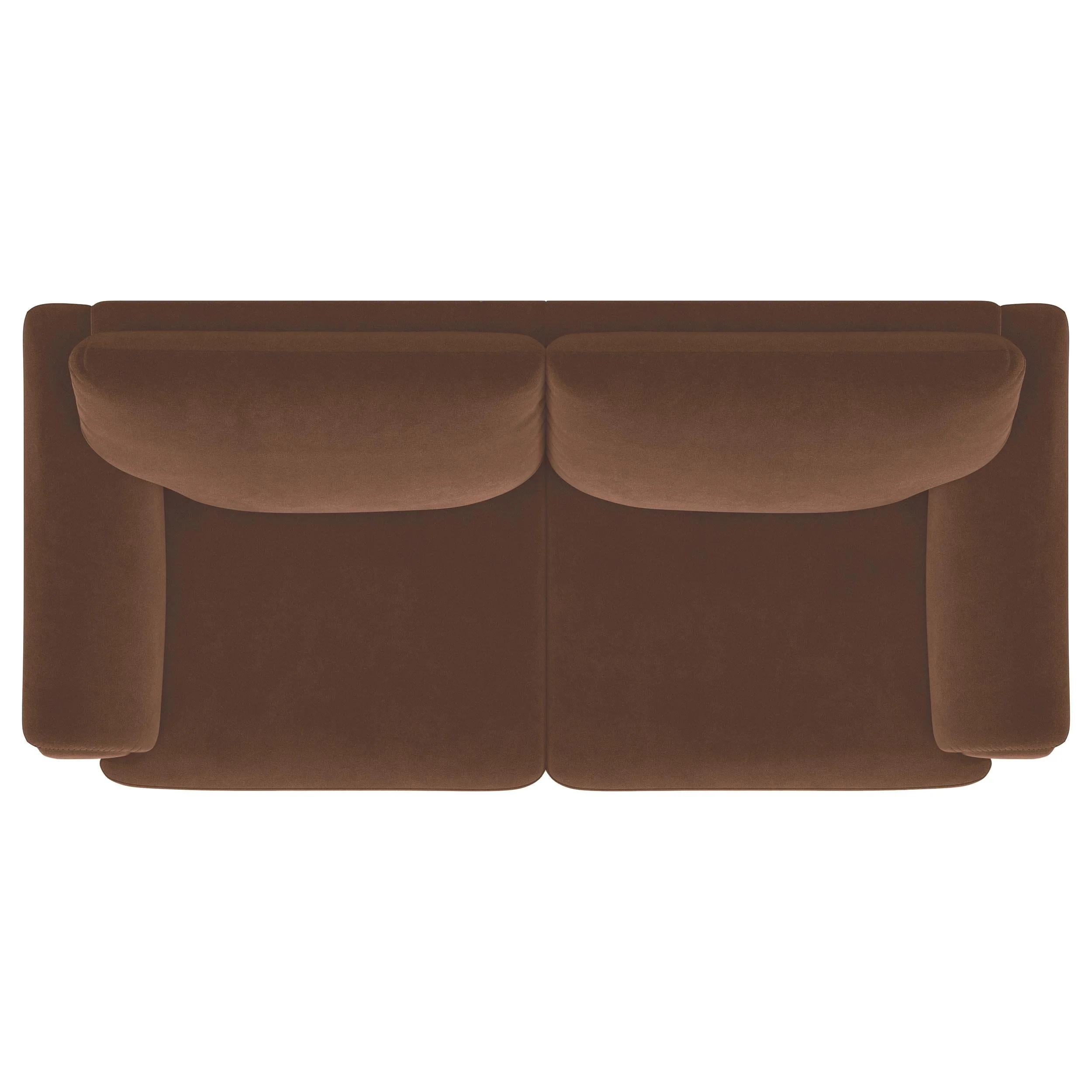 Selma Rust Velvet Crescent Arm Sofa - Image 10