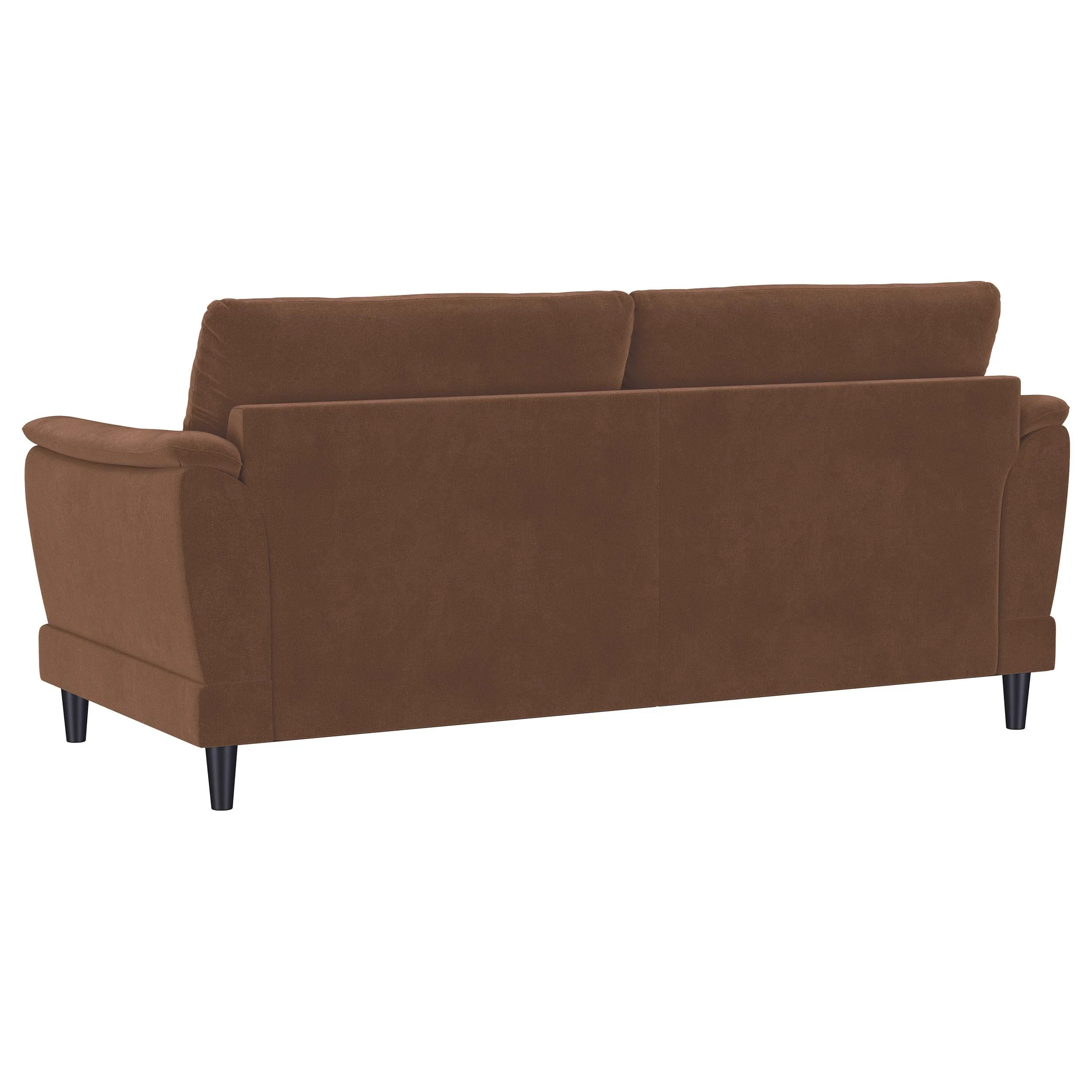 Selma Rust Velvet Crescent Arm Sofa - Image 5