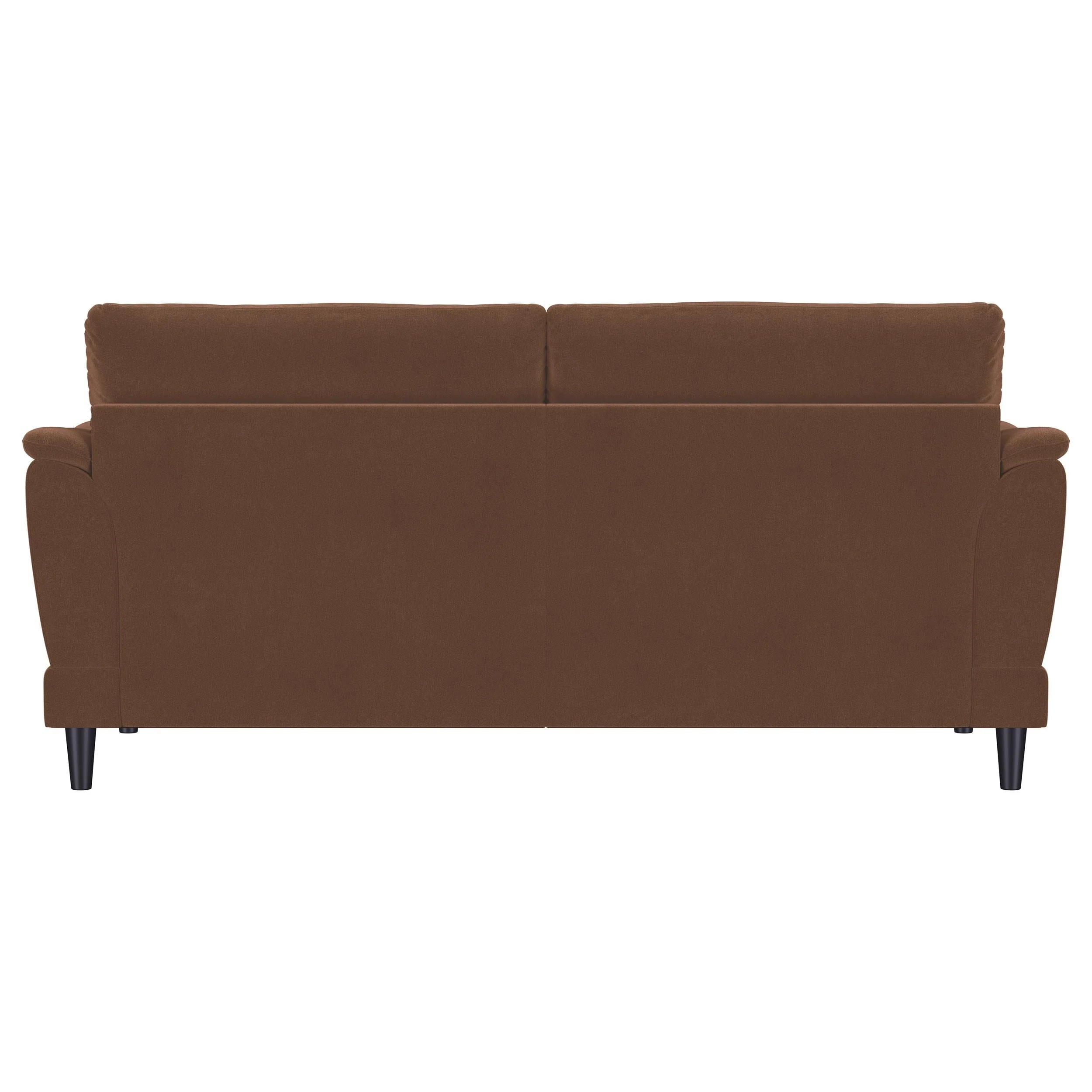 Selma Rust Velvet Crescent Arm Sofa - Image 6
