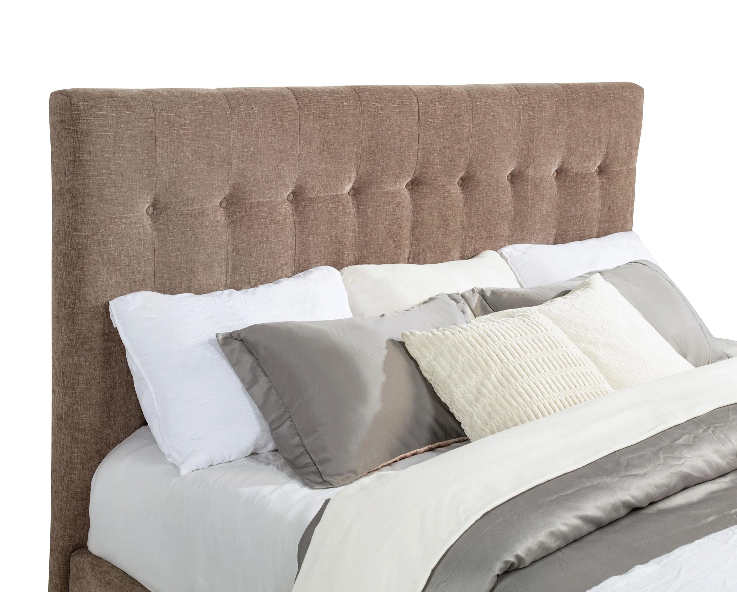 Senna Brown Upholstered Eastern King Audio Fireplace Bed - Image 3