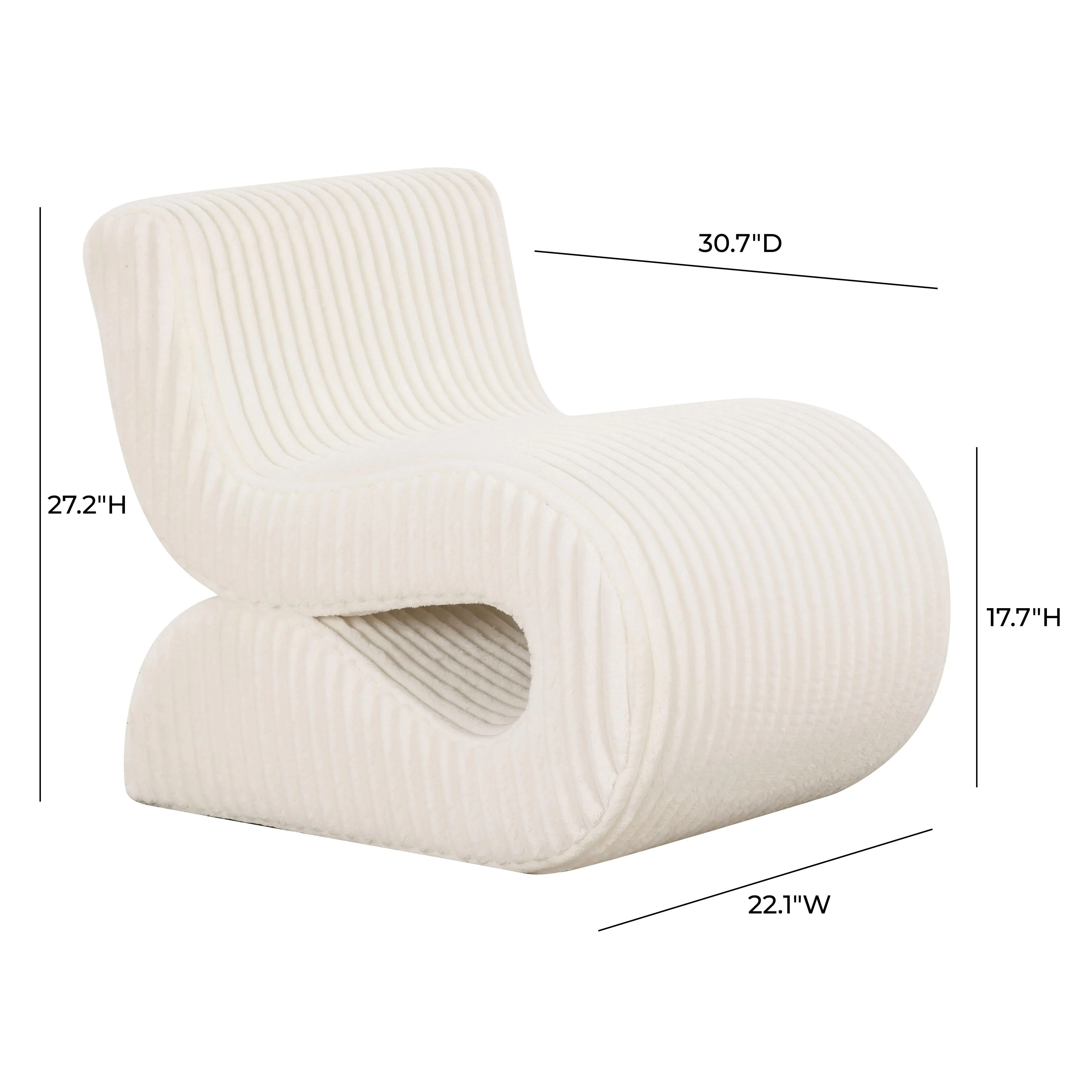 Senna Oversized Corduroy Accent Chair - Image 6