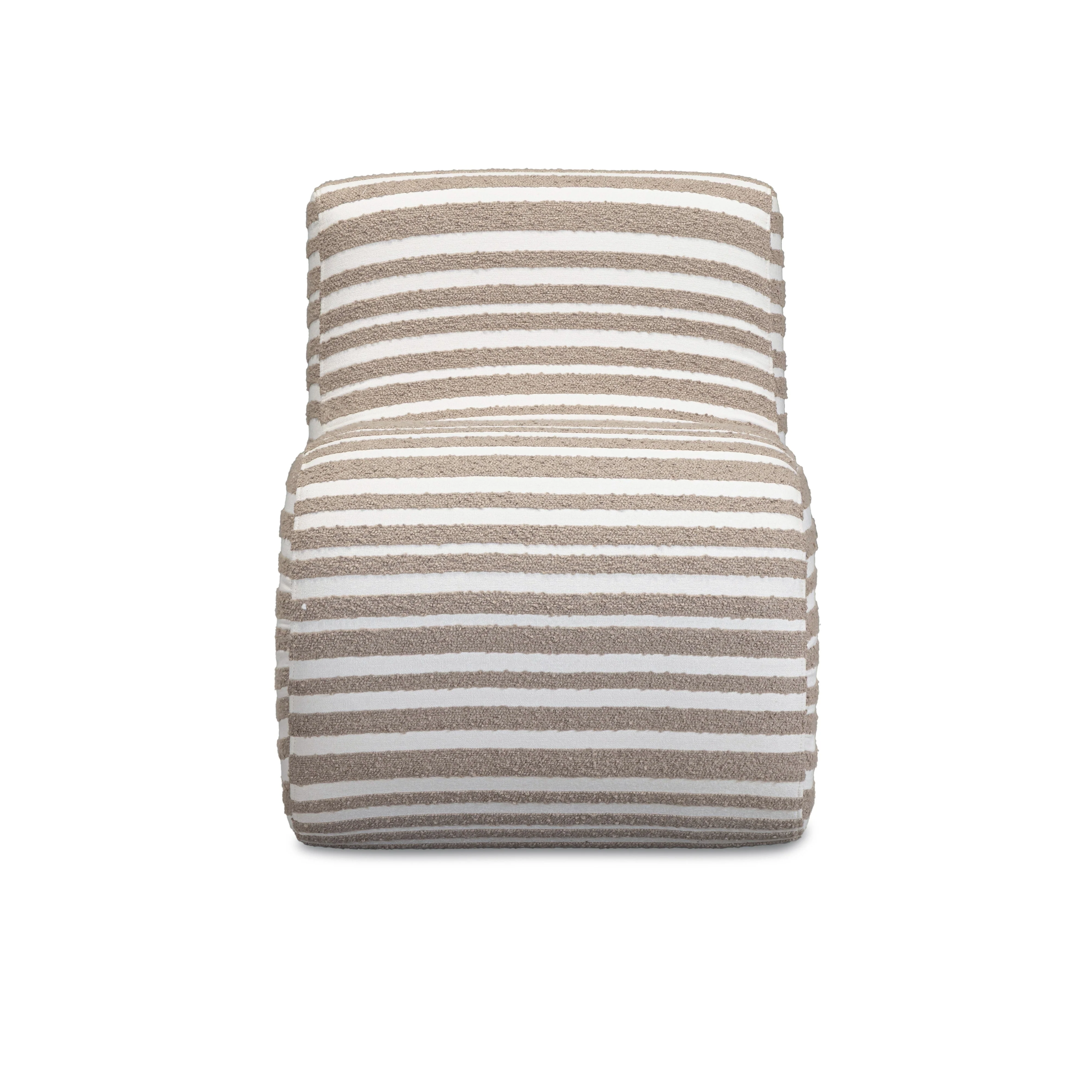 Senna Taupe Jacquard Organic Stripes Accent Chair - Image 2