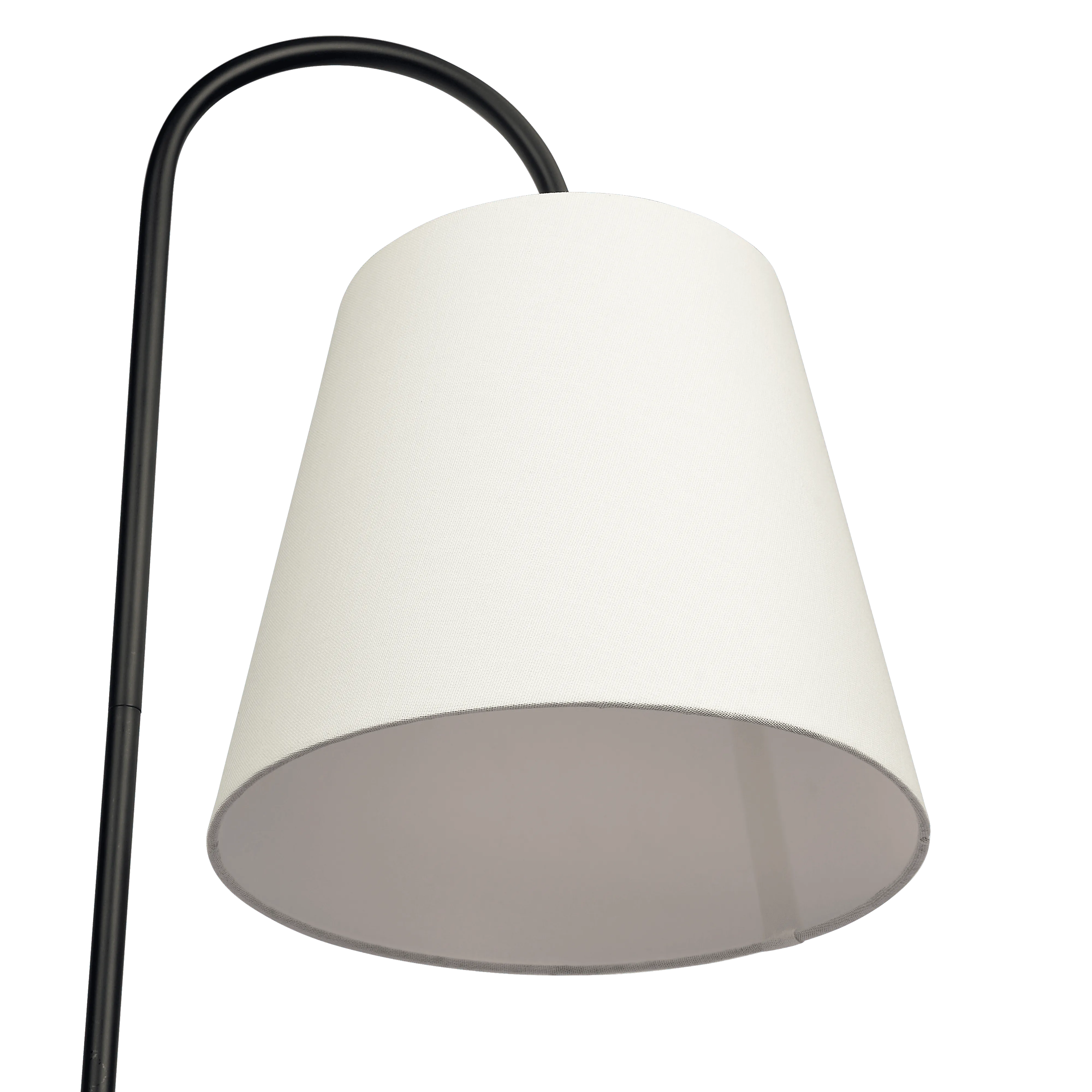 Seoul Black Floor Lamp with Rotary Switch Wood Table Metal Base - Image 3