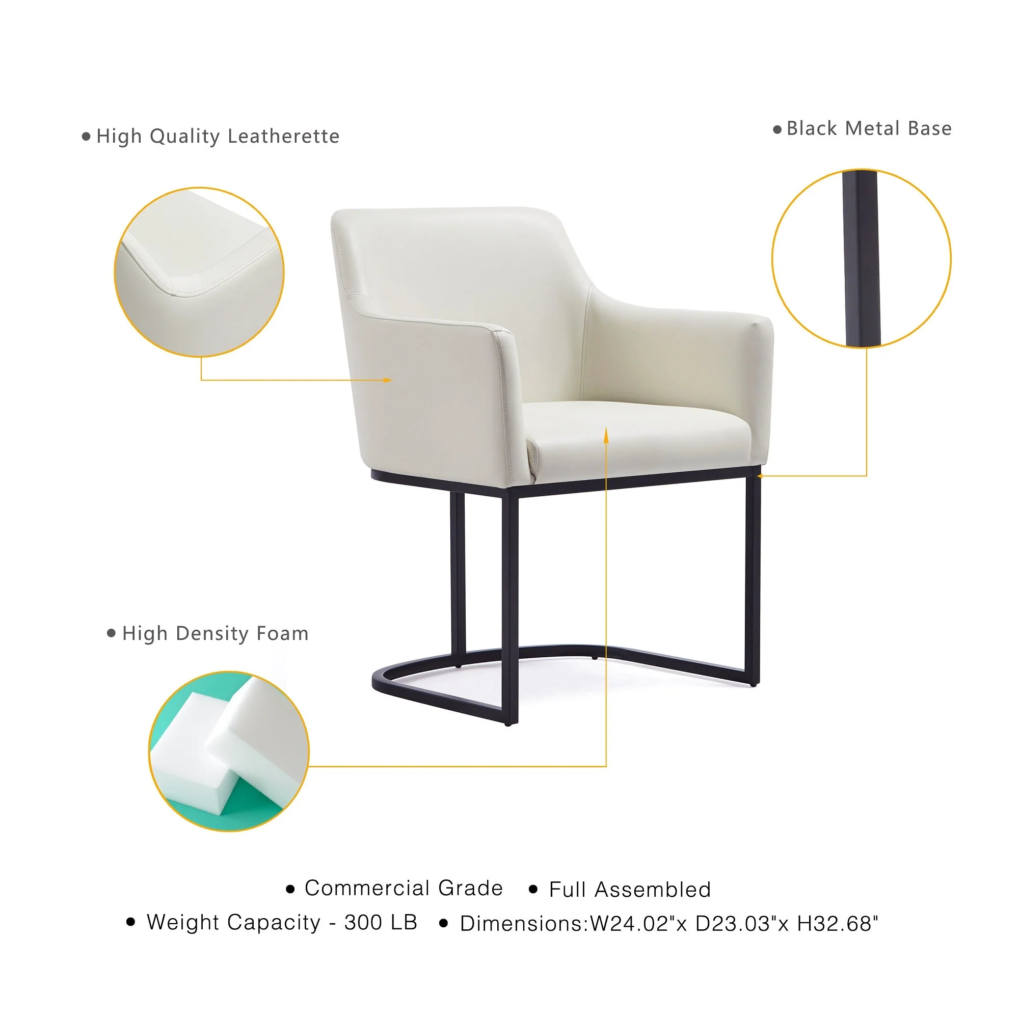Serena 6 Piece Dining Set in Cream - Image 6