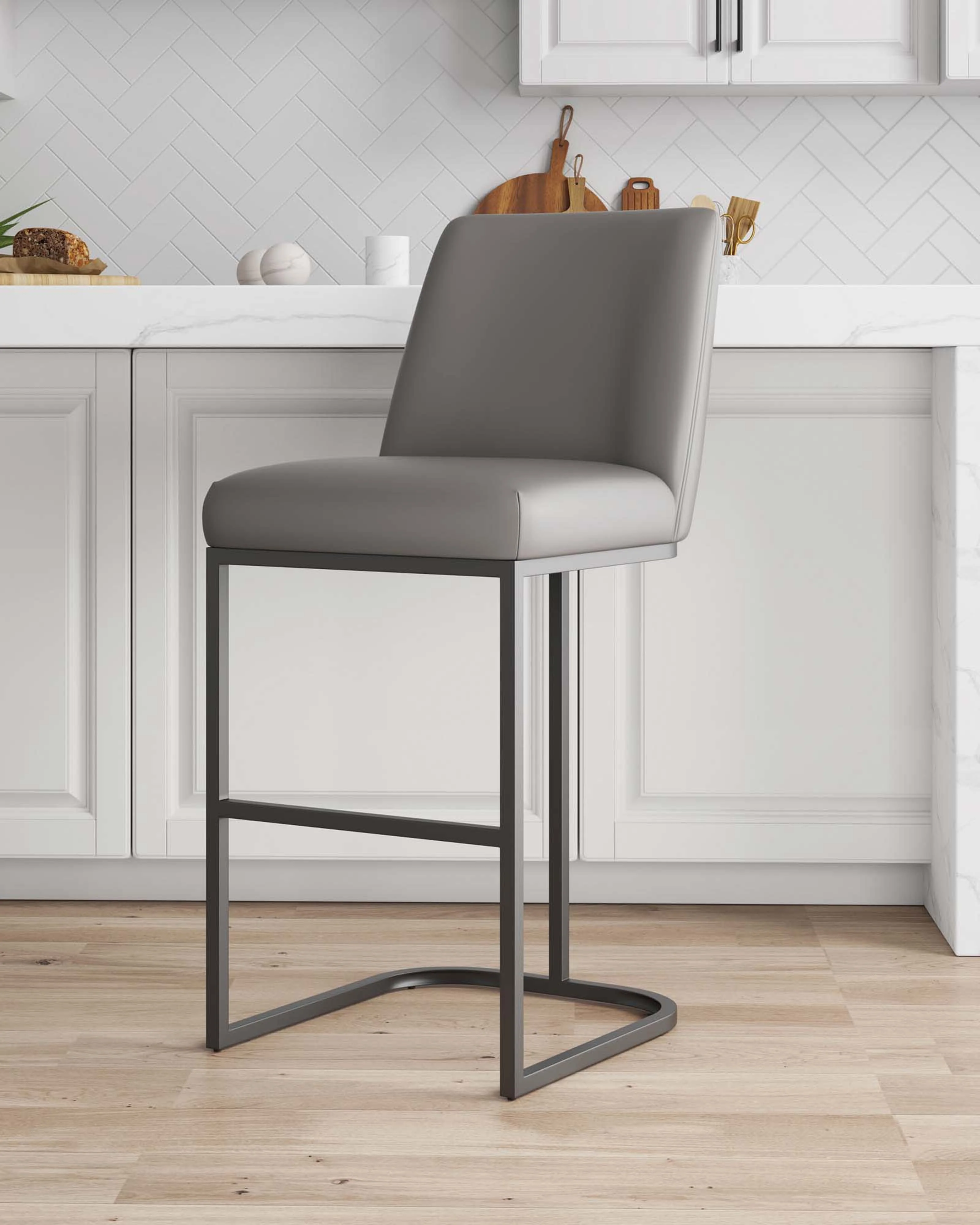 Serena Barstool in Grey - Image 2