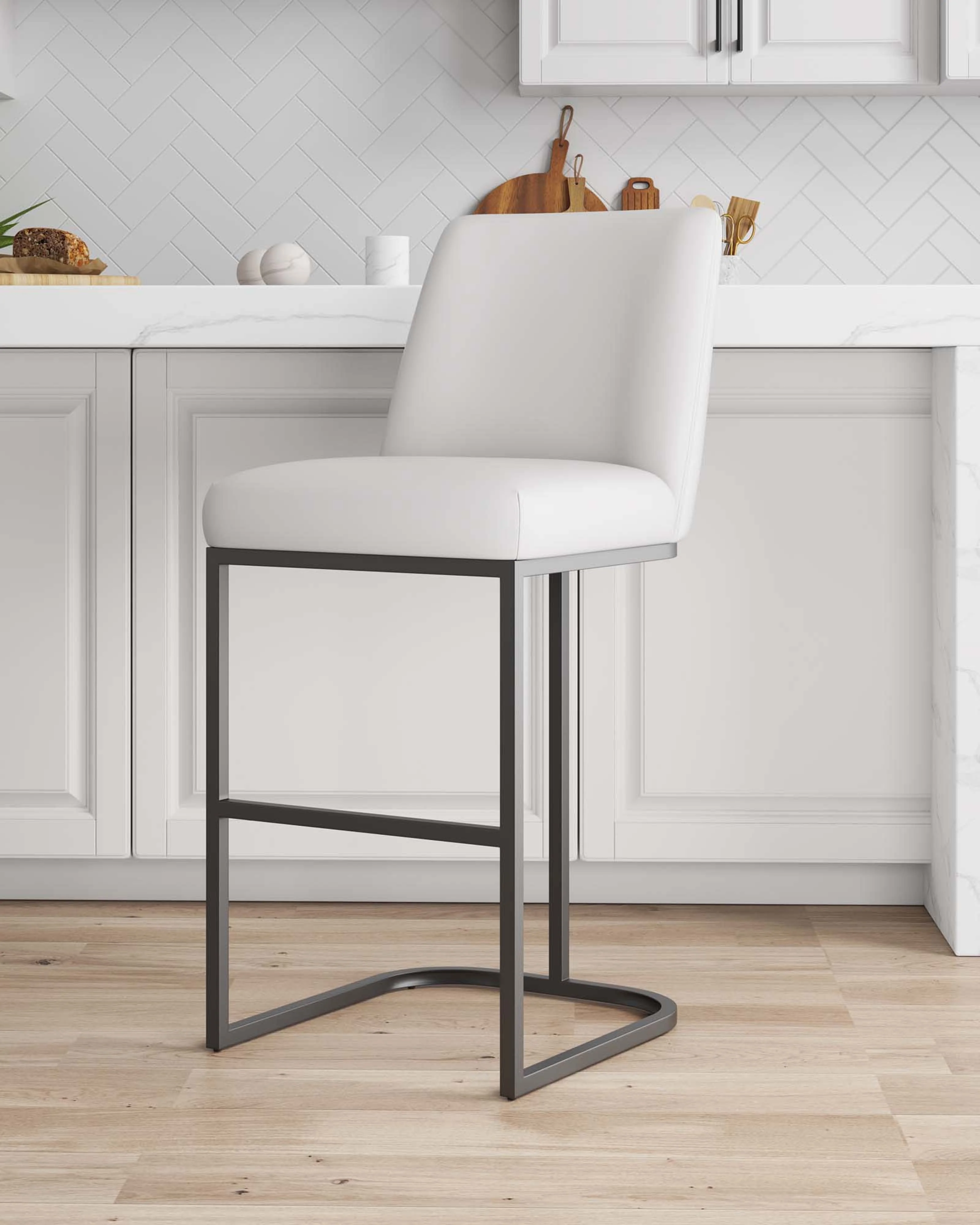 Serena Barstool in White - Image 2