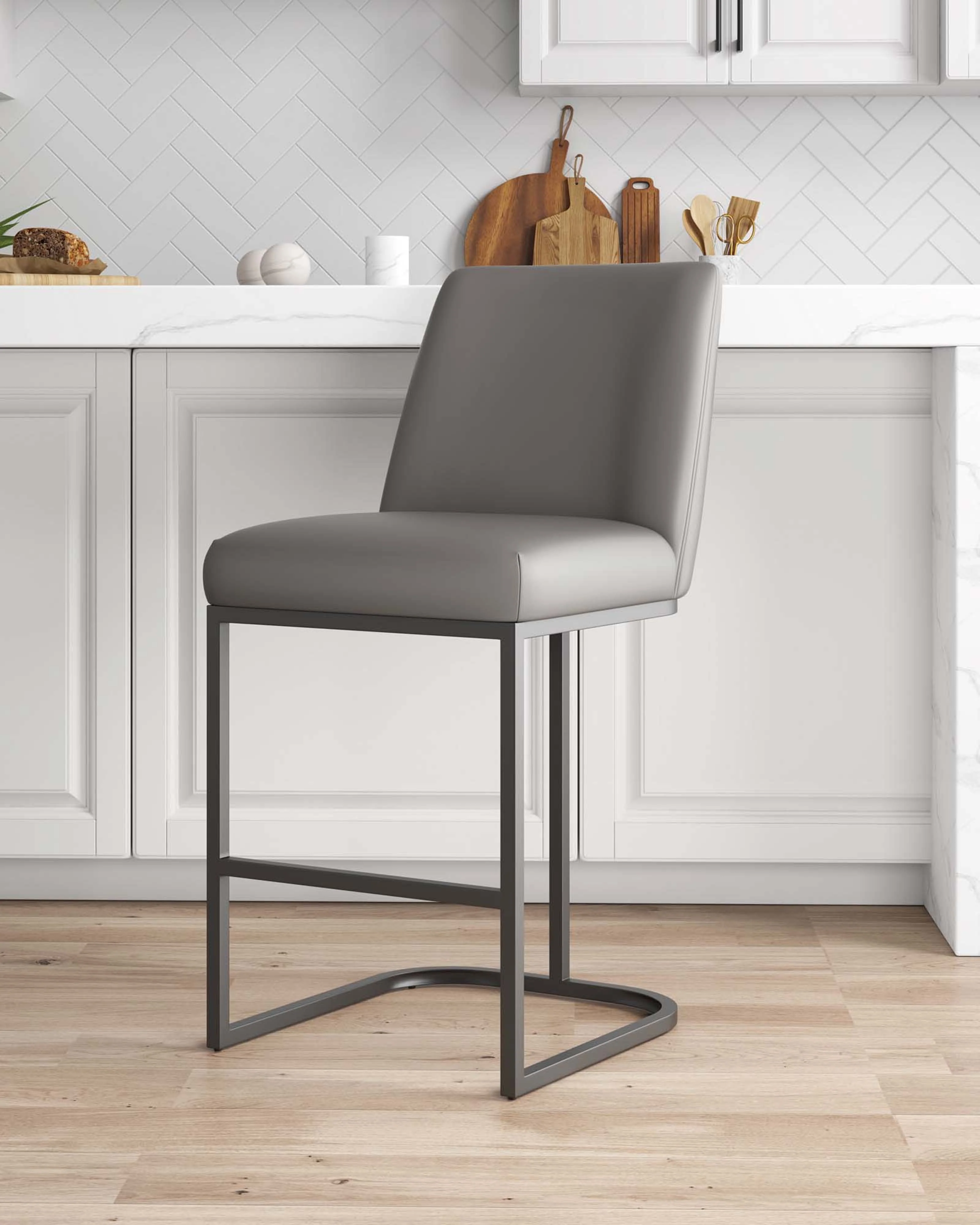 Serena Counter Stool in Grey - Image 2
