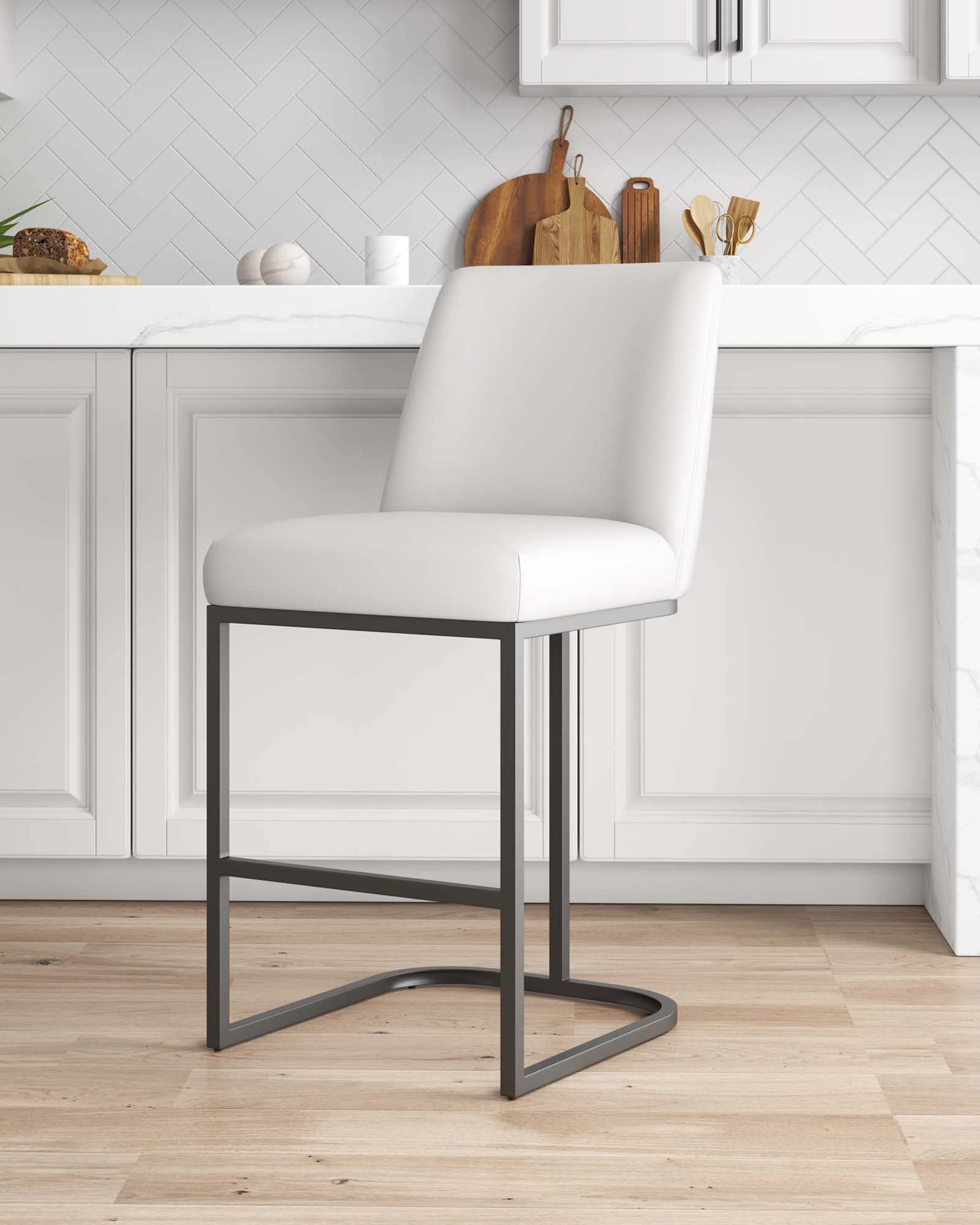 Serena Counter Stool in White - Image 2