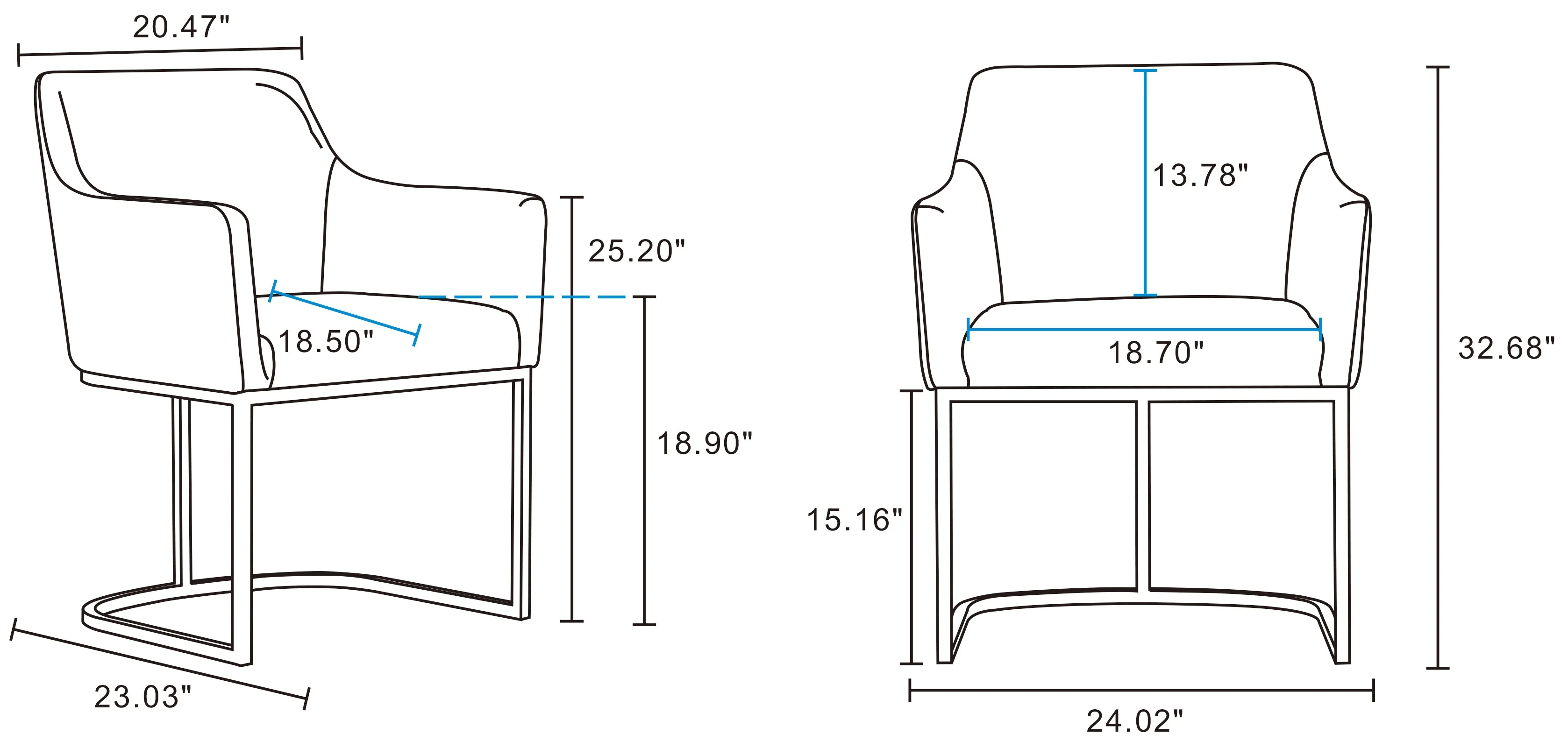 Serena Dining Armchair in Grey (set of 2) - Image 3