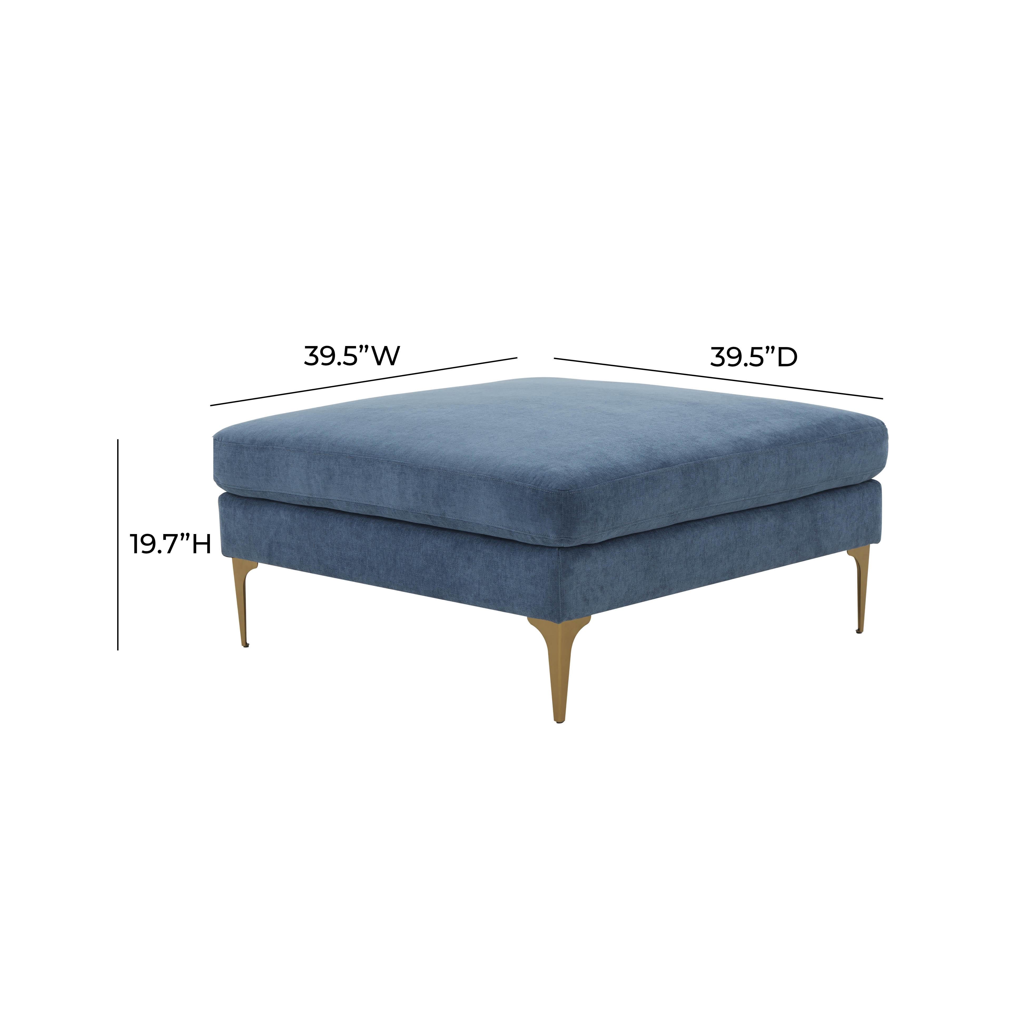 Serena Velvet Ottoman - Image 10