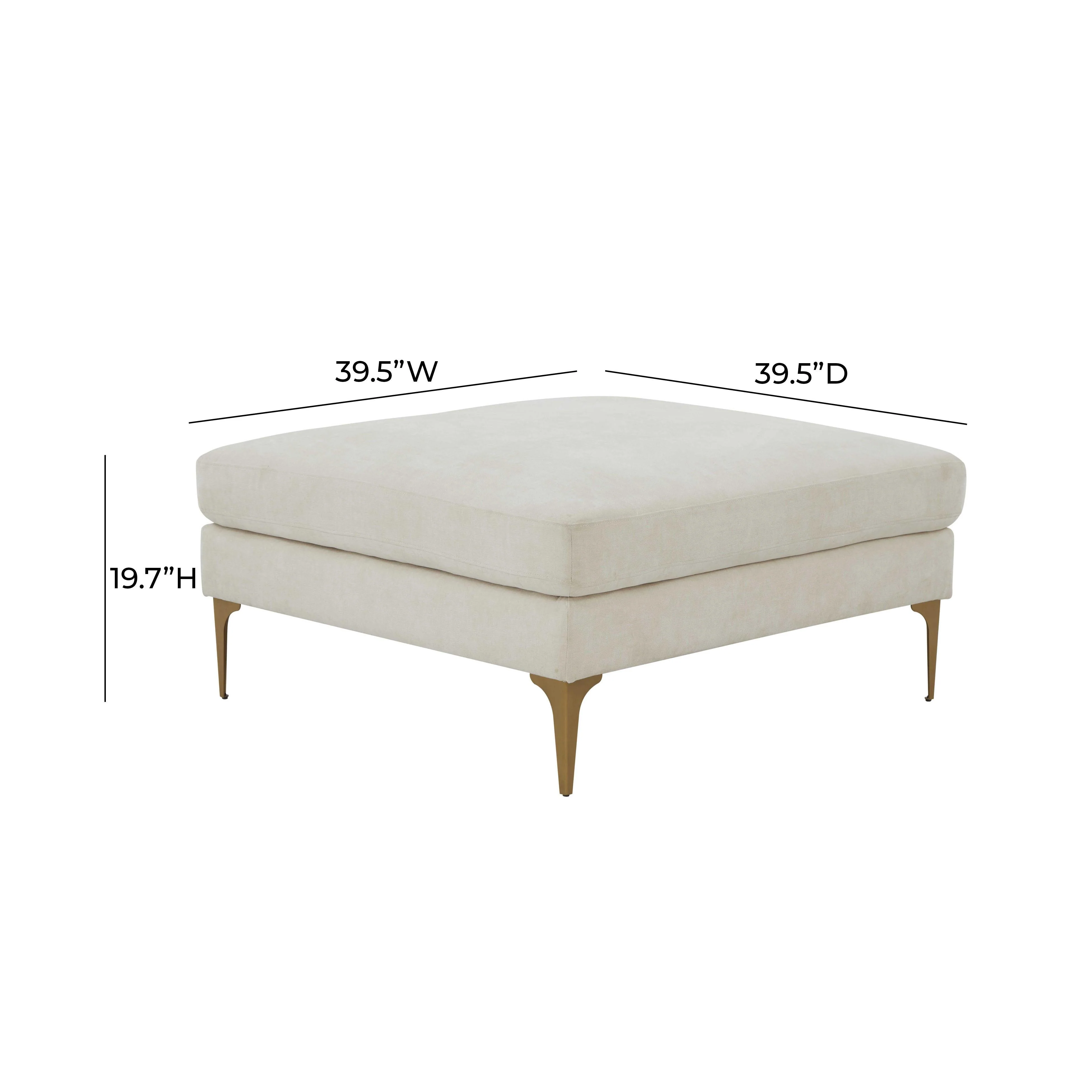 Serena Velvet Ottoman - Image 5
