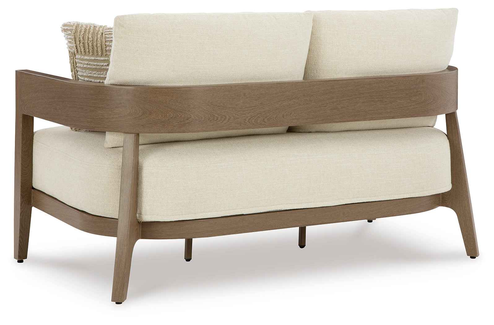 Serene Bay Dark Brown/White Outdoor Sofa and Loveseat - Image 5