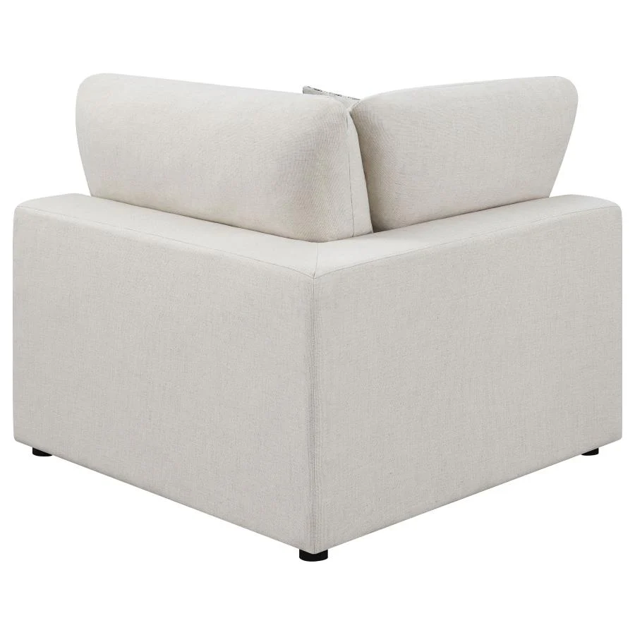 Serene Beige 4-Piece Upholstered Modular Sectional with Ottoman - Image 8
