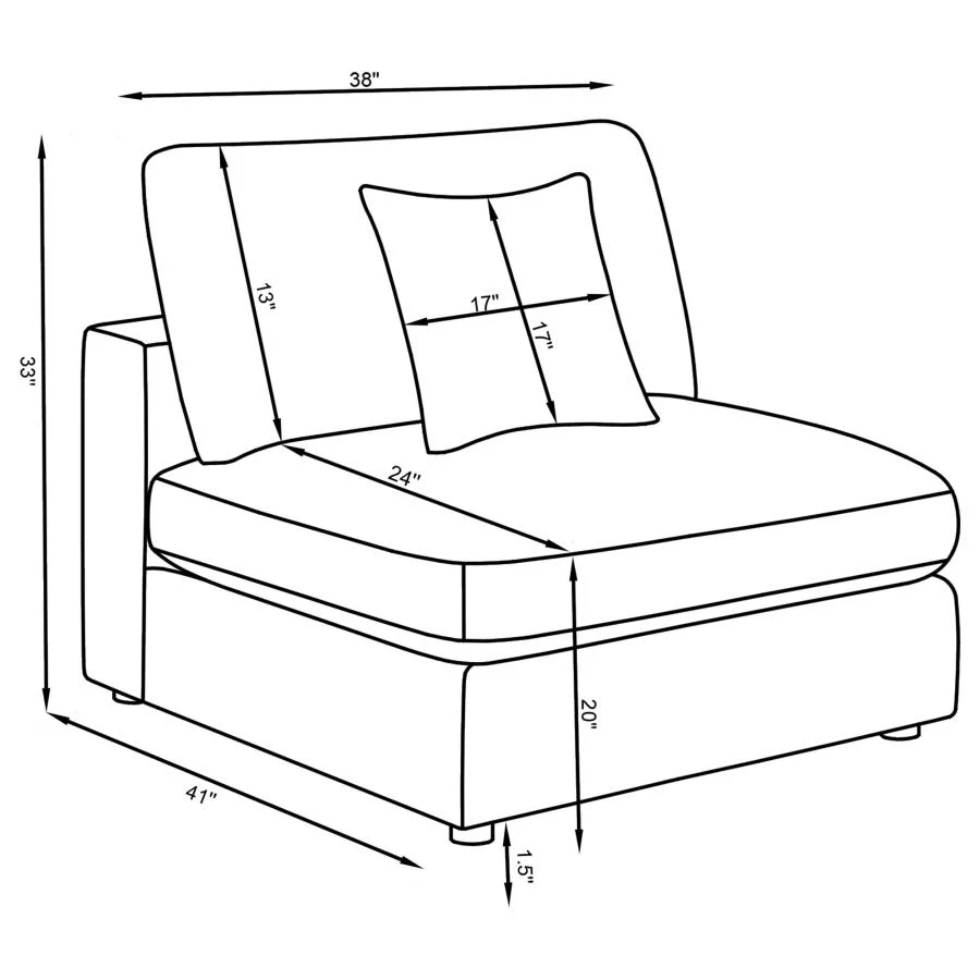 Serene Beige 6-Piece Upholstered Modular Sectional - Image 11