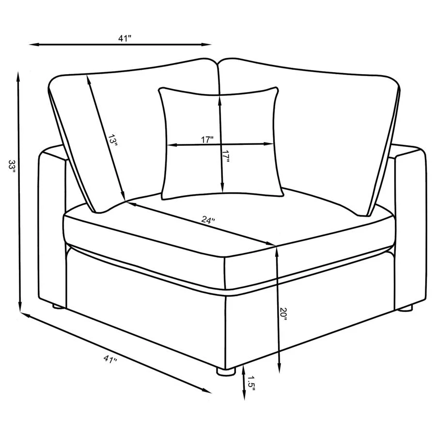 Serene Beige 6-Piece Upholstered Modular Sectional - Image 12