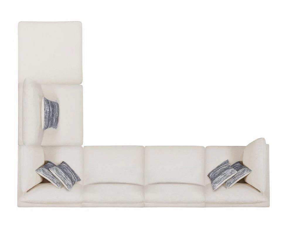Serene Beige Upholstered Rectangular Ottoman - Image 6