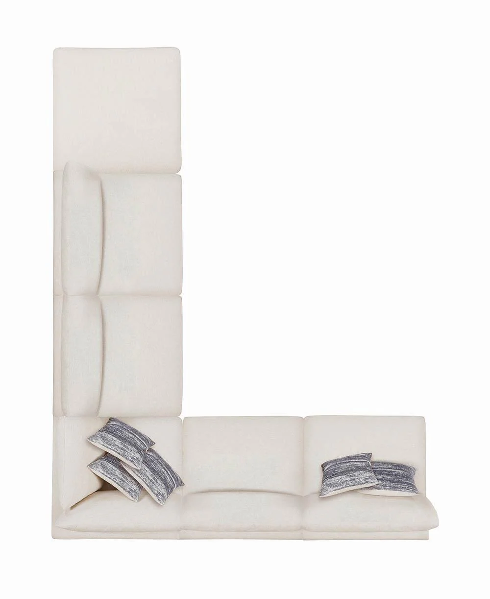 Serene Beige Upholstered Rectangular Ottoman - Image 7