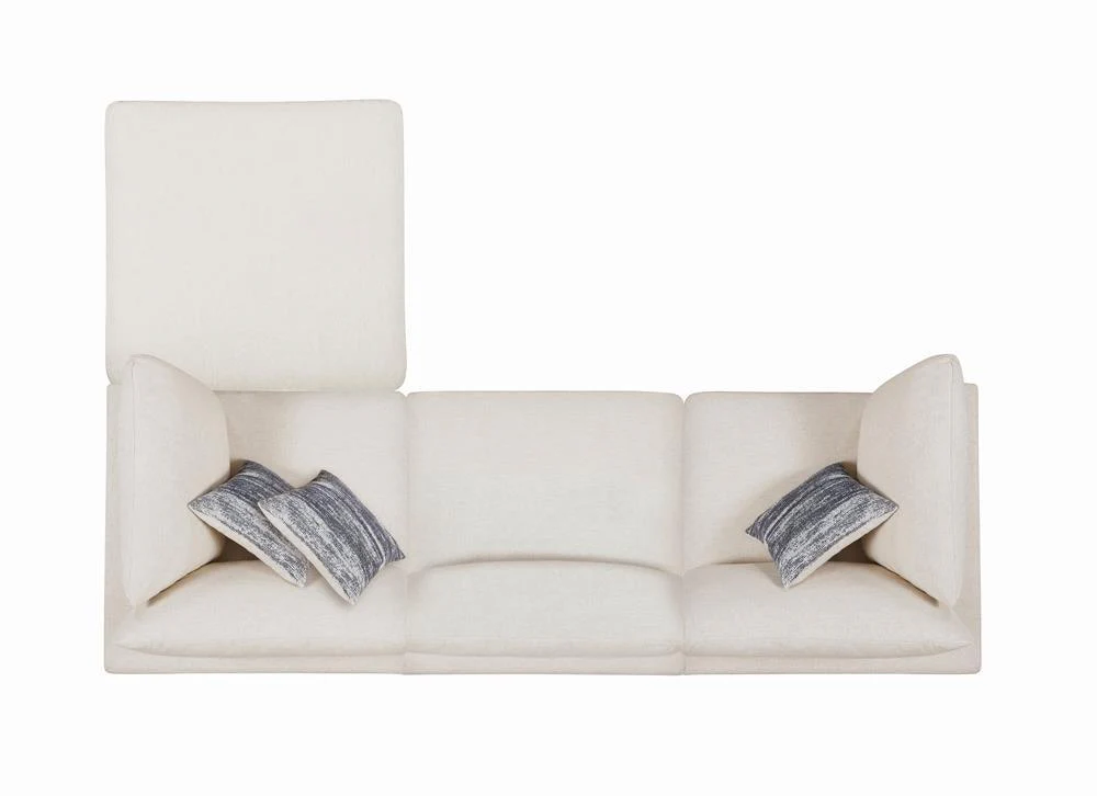 Serene Beige Upholstered Rectangular Ottoman - Image 9