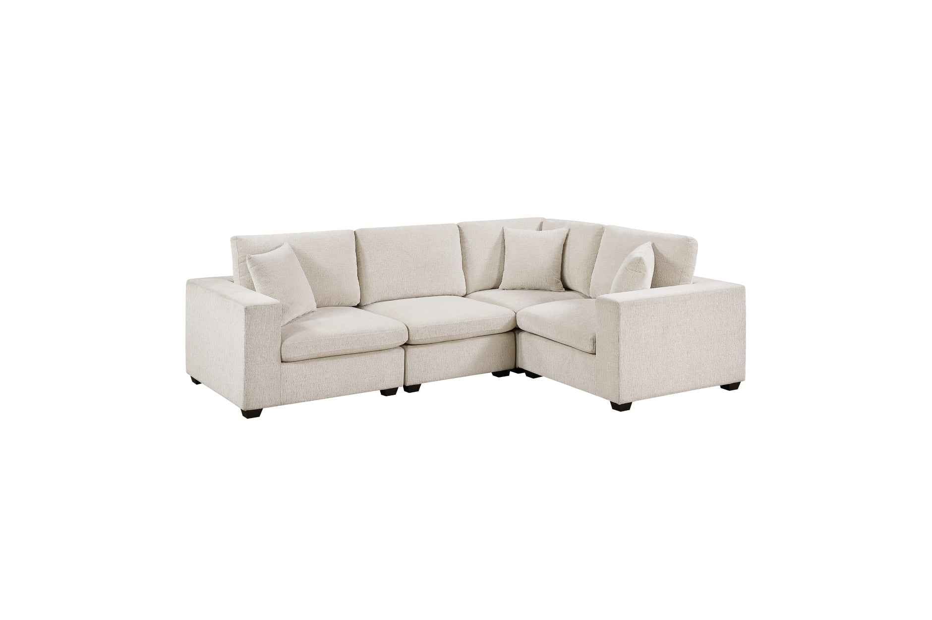 Serenity Beige 4-Piece Modular Sectional - Image 2