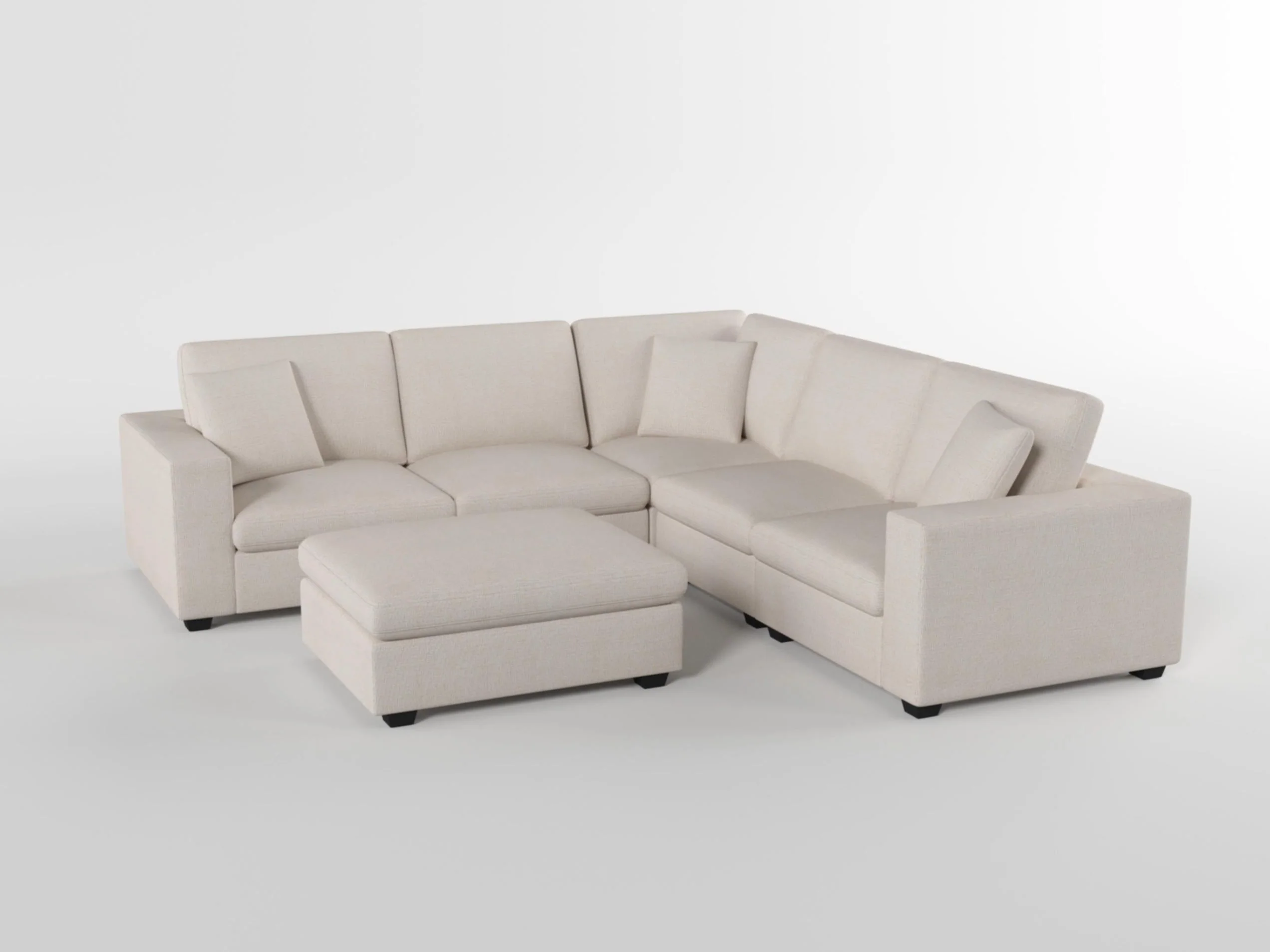Serenity Beige Ottoman - Image 10