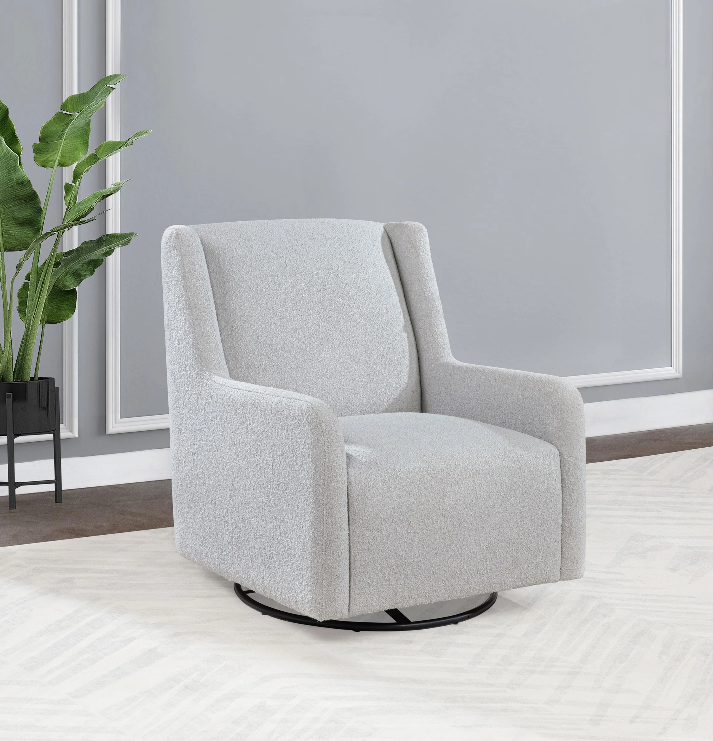 Serra Dove Boucle Swivel Glider Recliner