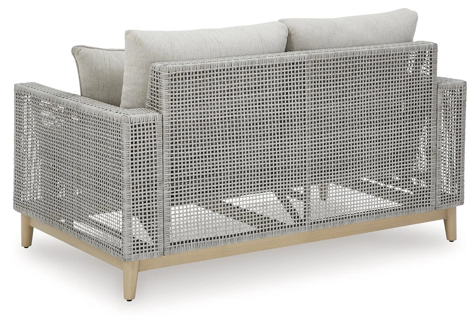 Seton Creek Gray Outdoor Loveseat with Cushion - Image 5