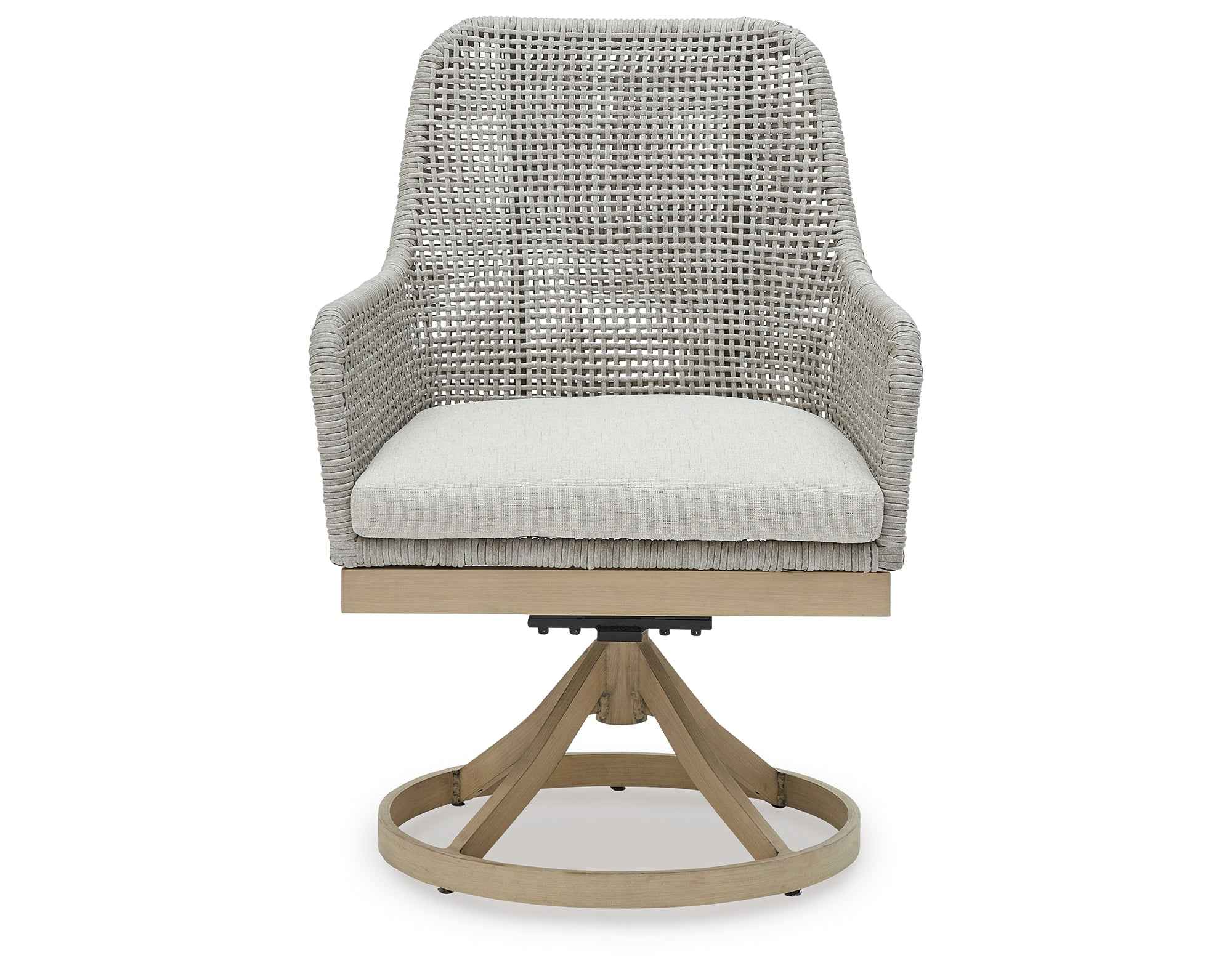 Seton Creek Gray Outdoor Swivel Dining Chair - Image 15
