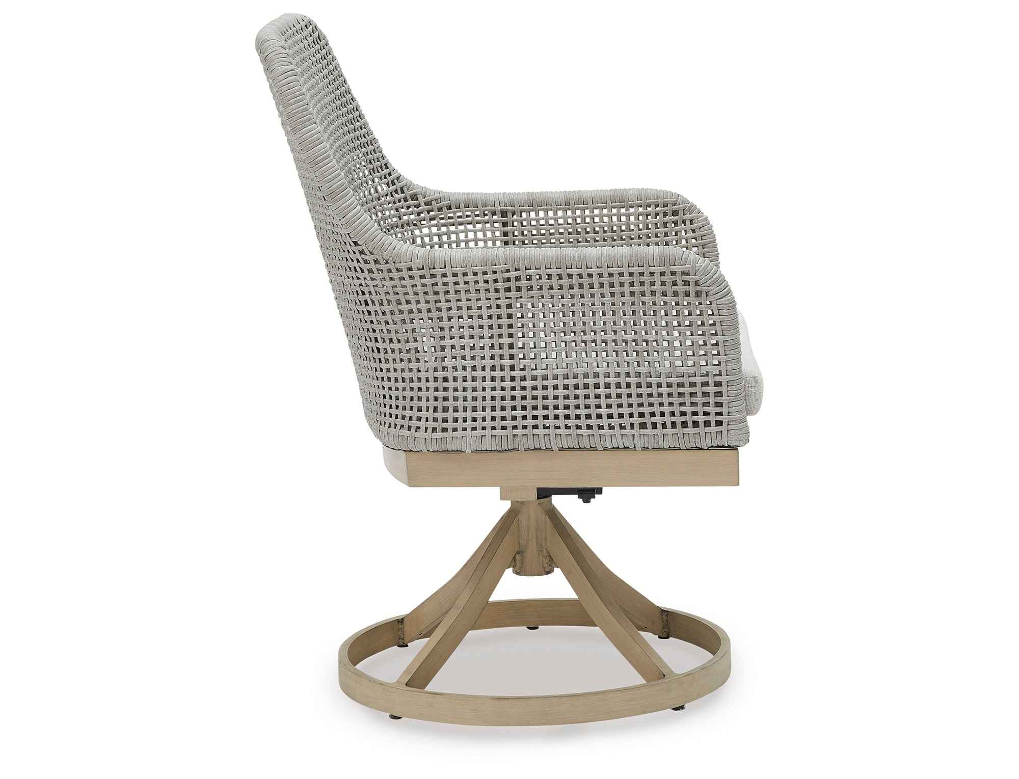 Seton Creek Gray Outdoor Swivel Dining Chair - Image 16