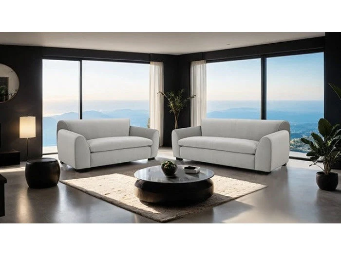 Severo Light Gray Upholstery Living Room Set