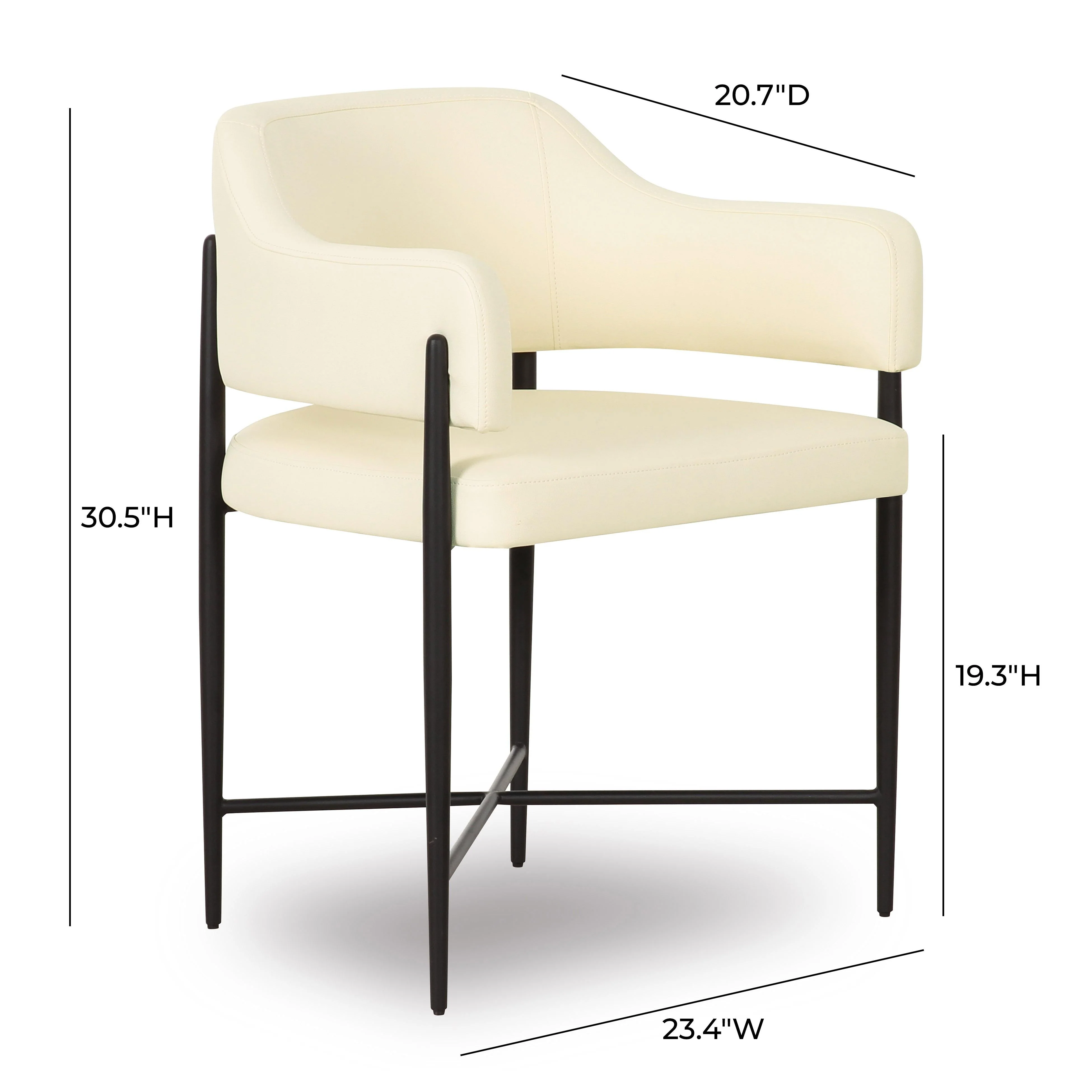 Sezanne Vegan Leather Dining Chair - Image 6