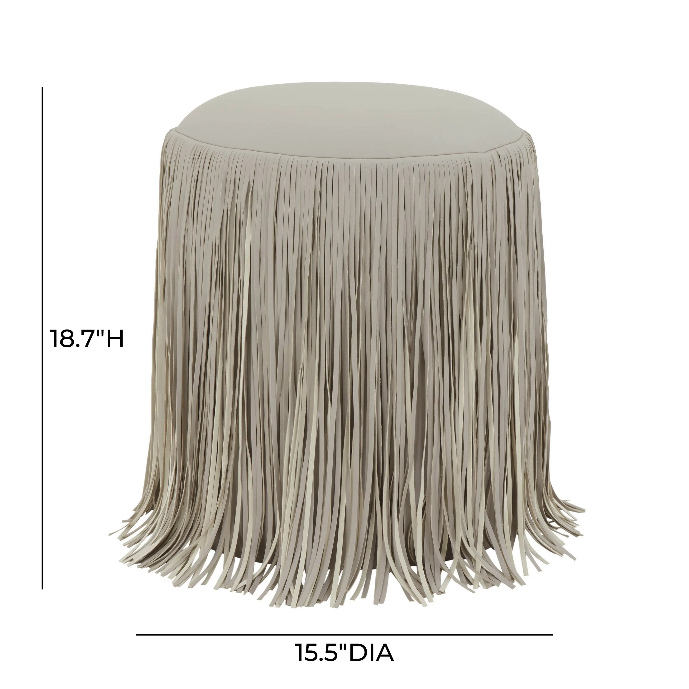 Shag Me Performance Vegan Leather Ottoman - Image 11