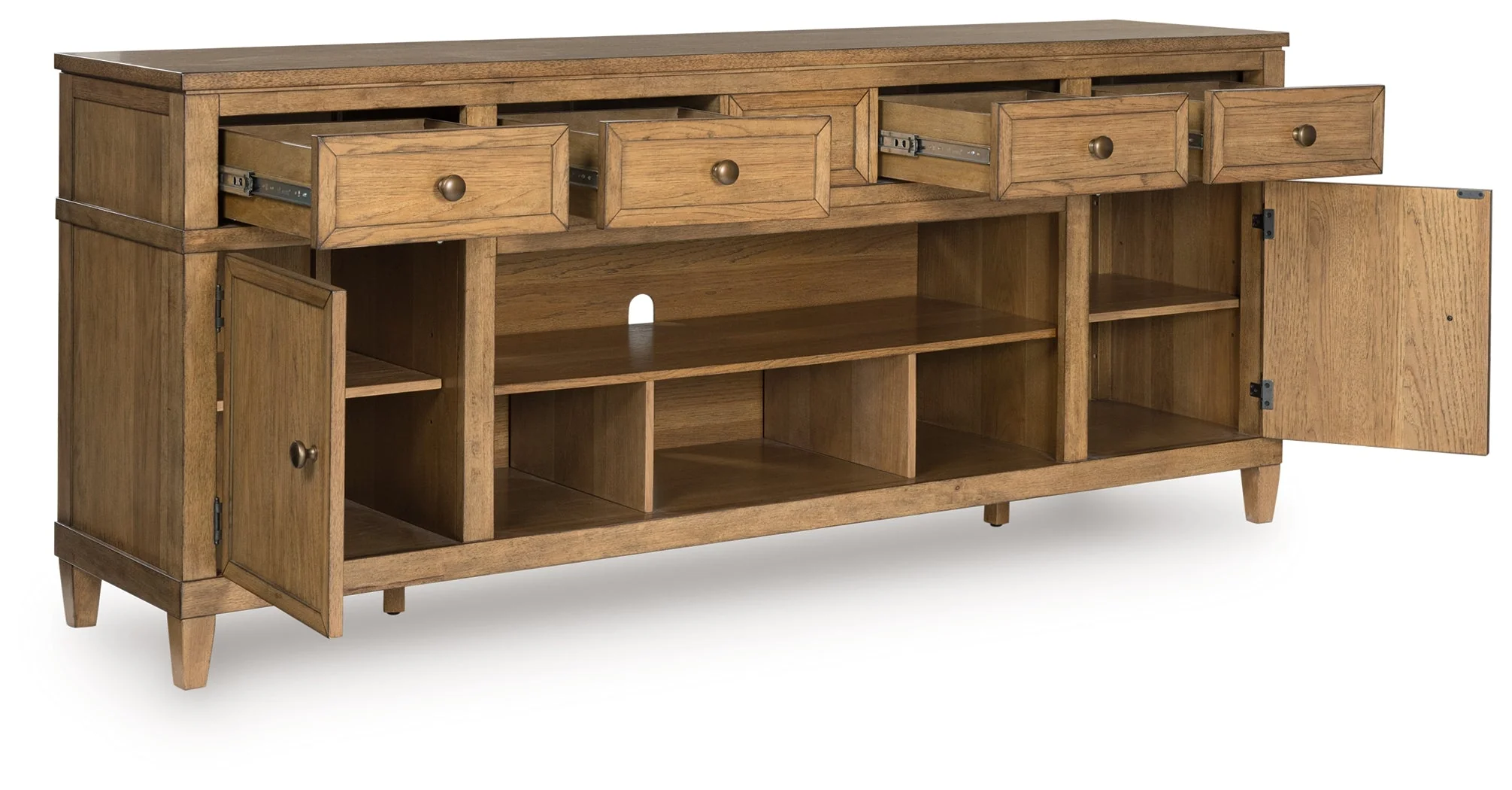 Sharlance Light Brown 81" TV Stand - Image 2