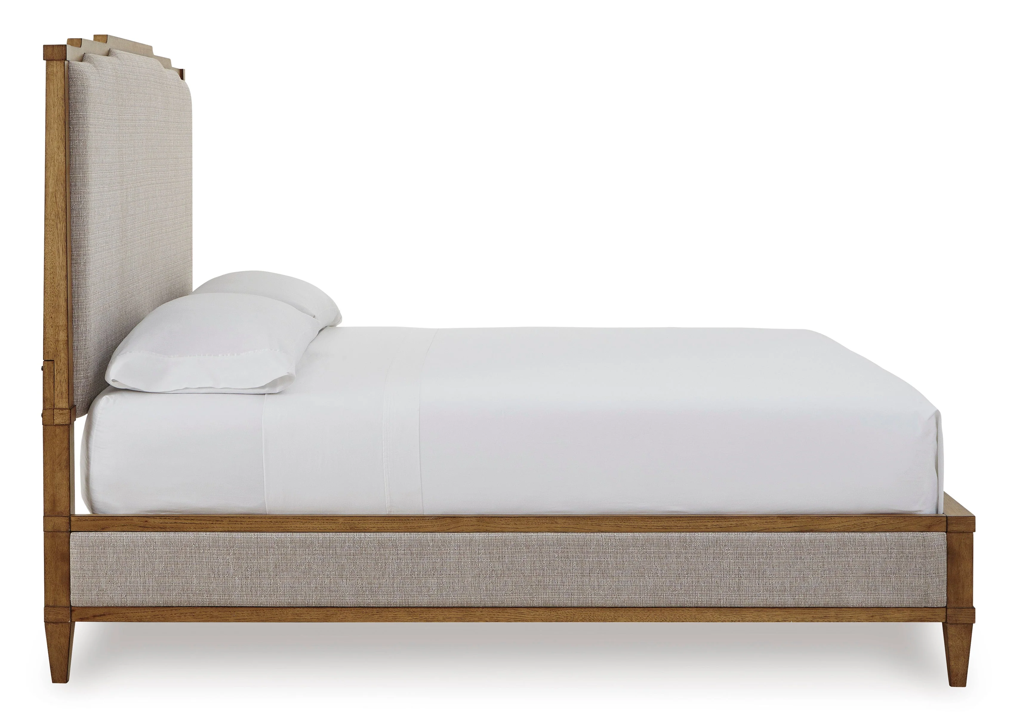 Sharlance Light Brown King Upholstered Panel Bed - Image 5