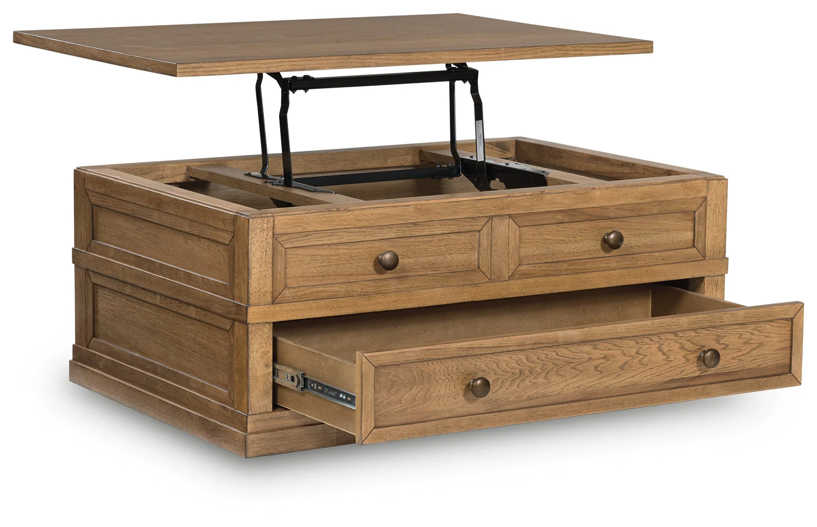 Sharlance Light Brown Lift-Top Coffee Table - Image 3