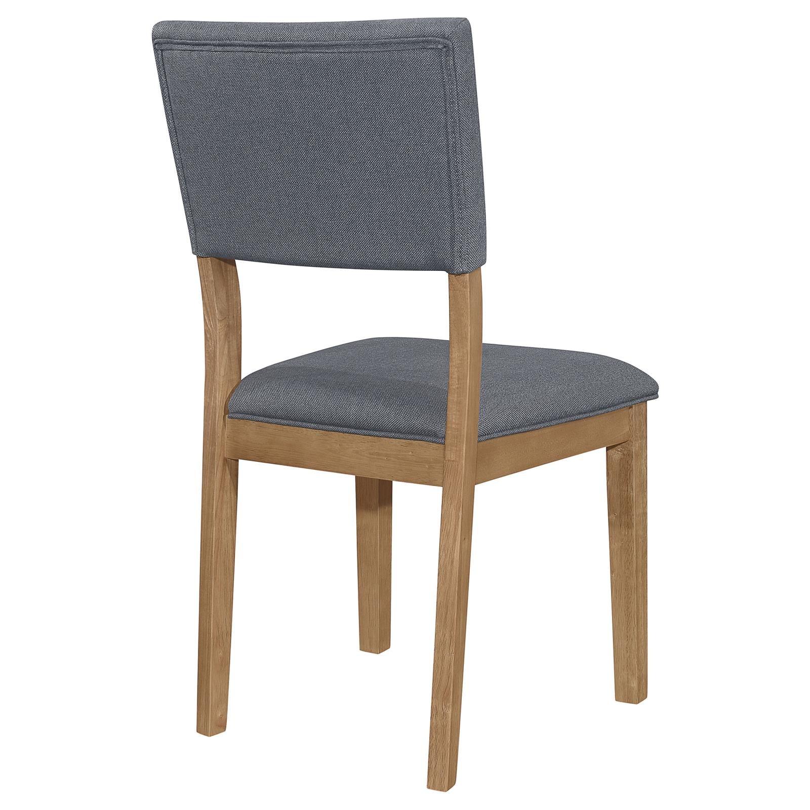 Sharon Open Back Padded Upholstered Dining Side Chair Blue and Brown (Set of 2) - Image 7