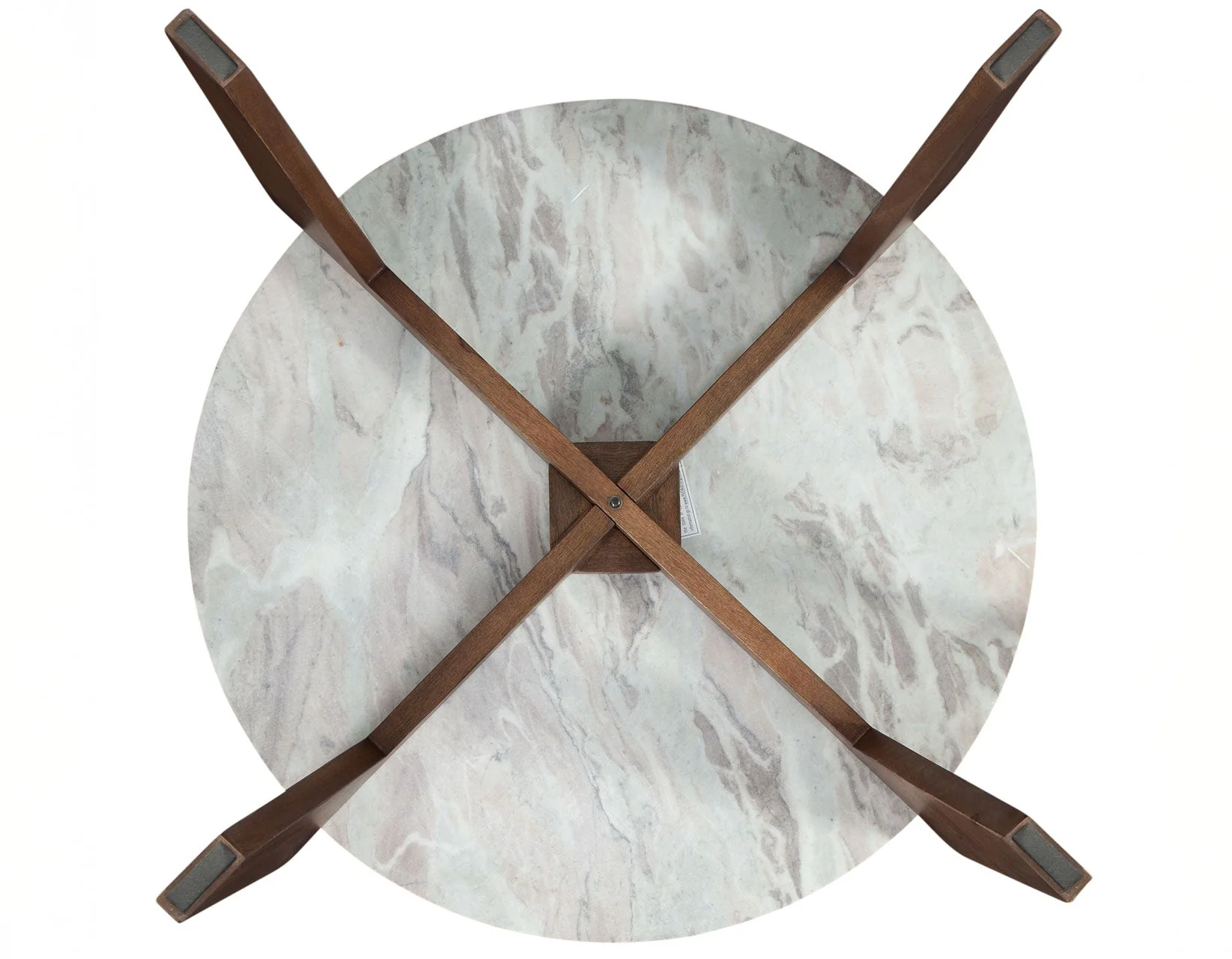 Shavon 32″ Toronto Brown Round Marble Coffee Table - Image 8